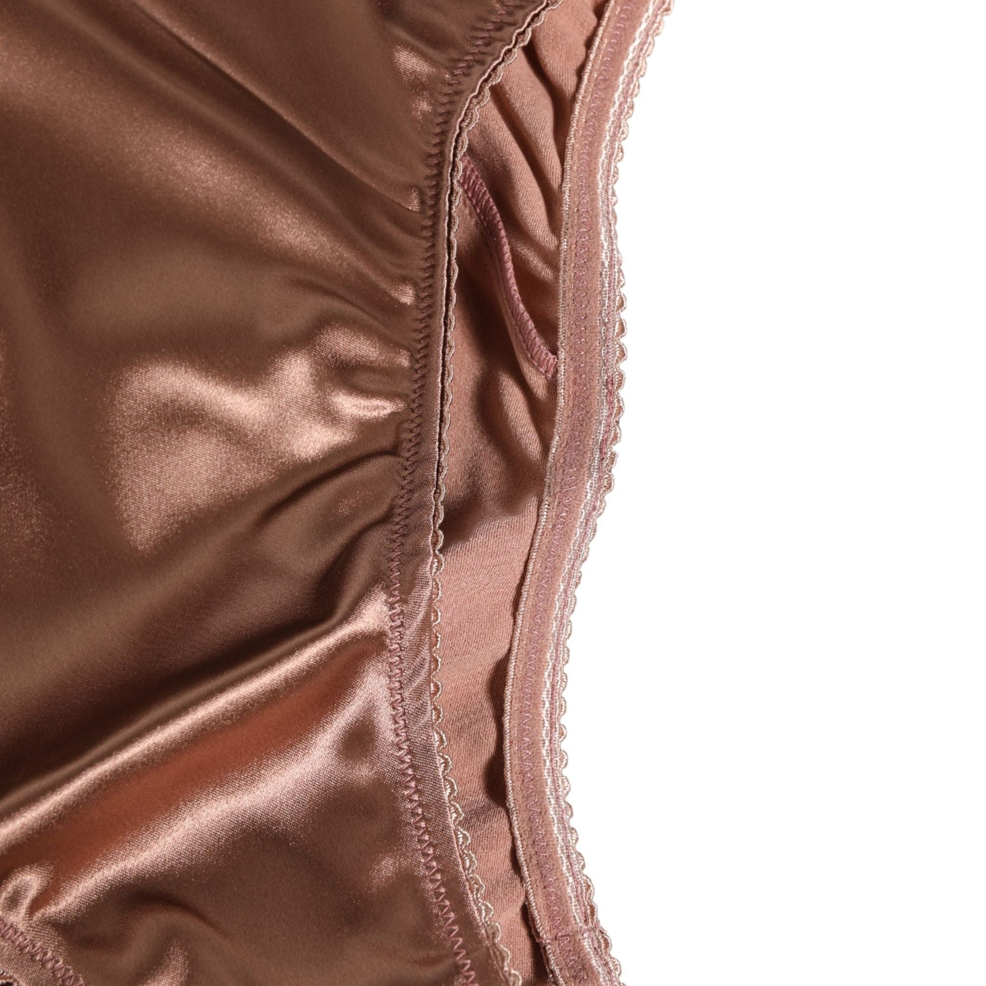 Dolce & Gabbana Brown Silk Satin Lingerie Panty Brief Underwear