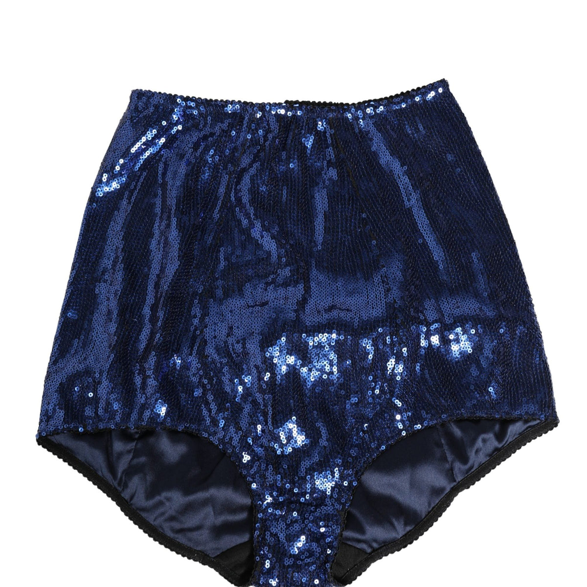Dolce & Gabbana Blue Sequined High Waist Girdle Panty Underwear