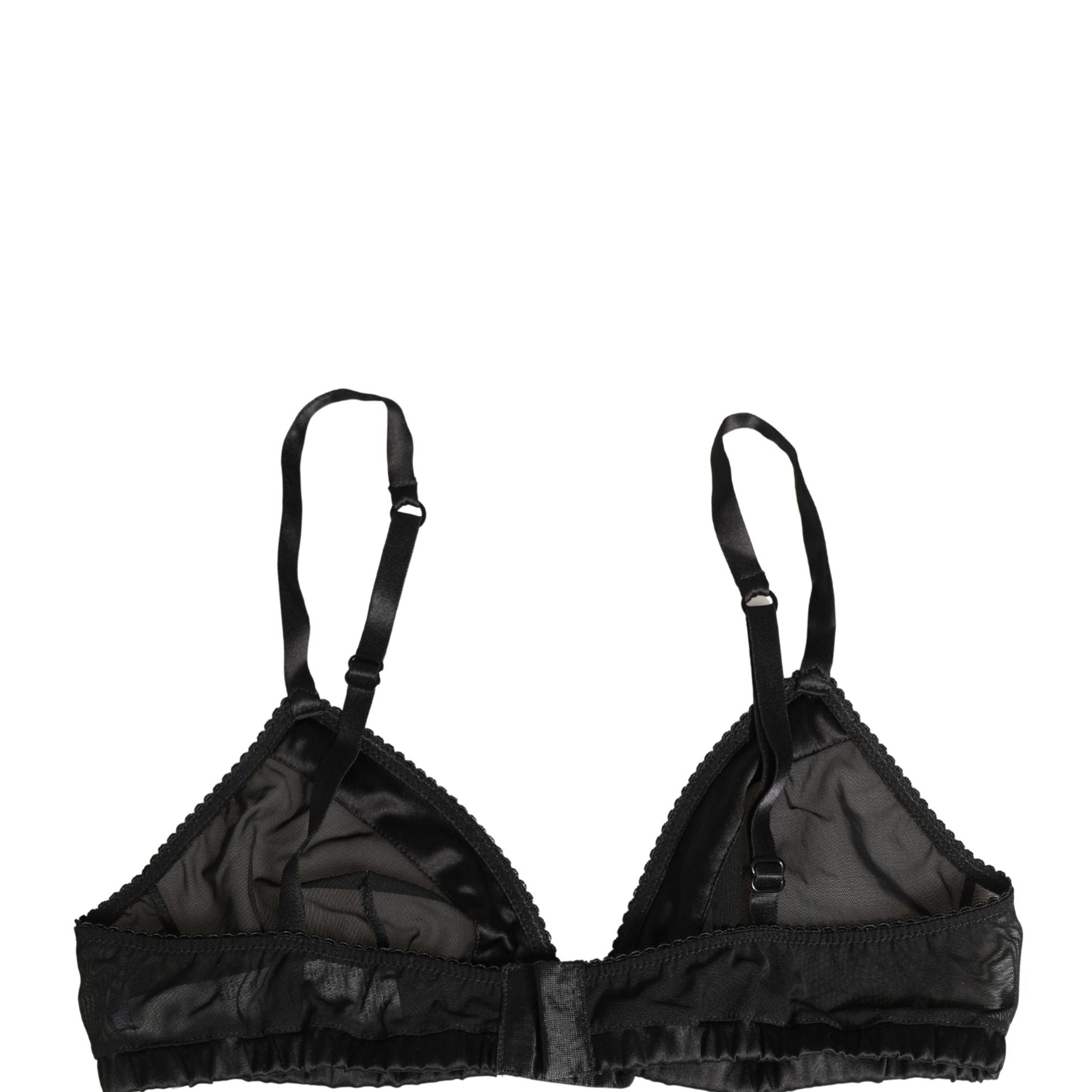 Dolce & Gabbana Black Nylon Stretch Soft Cup Brassiere Underwear