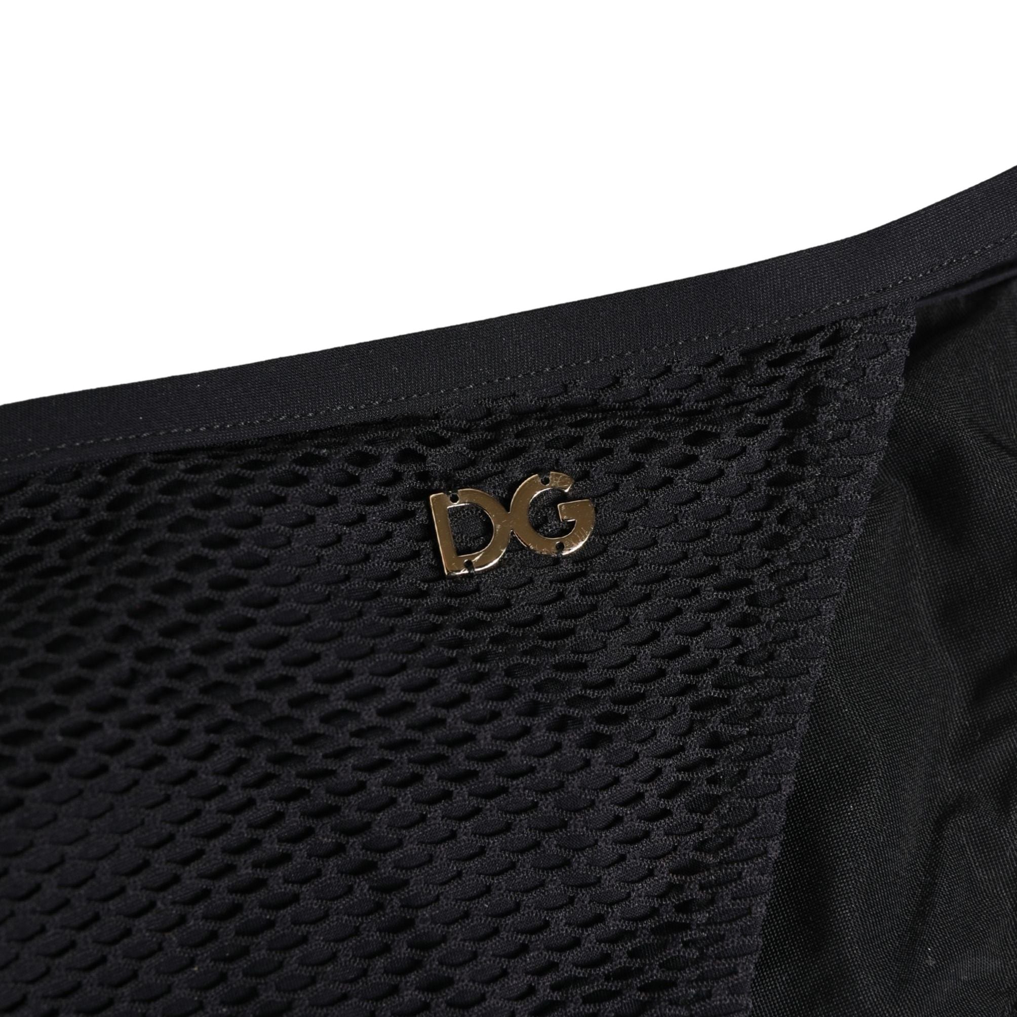 Dolce & Gabbana Black Tie-Side Bikini Bottom Swimsuit Swimwear