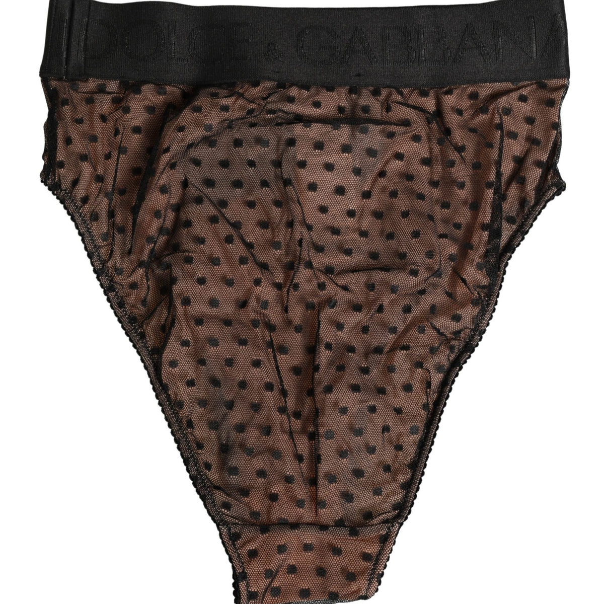 Dolce & Gabbana Black Beige Polka Dot Butterfly Brief Underwear
