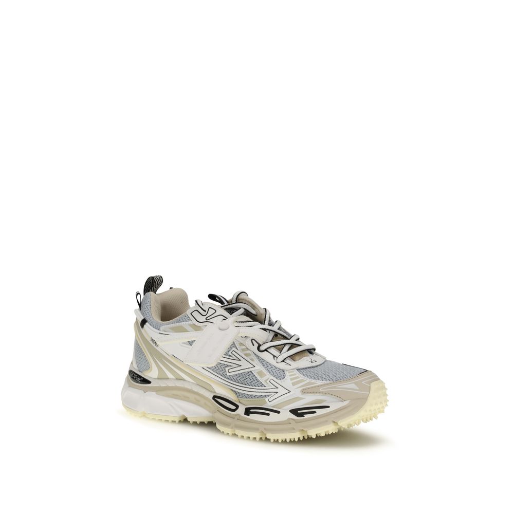 Off-White Gray Polyethylene Athletic Sneakers