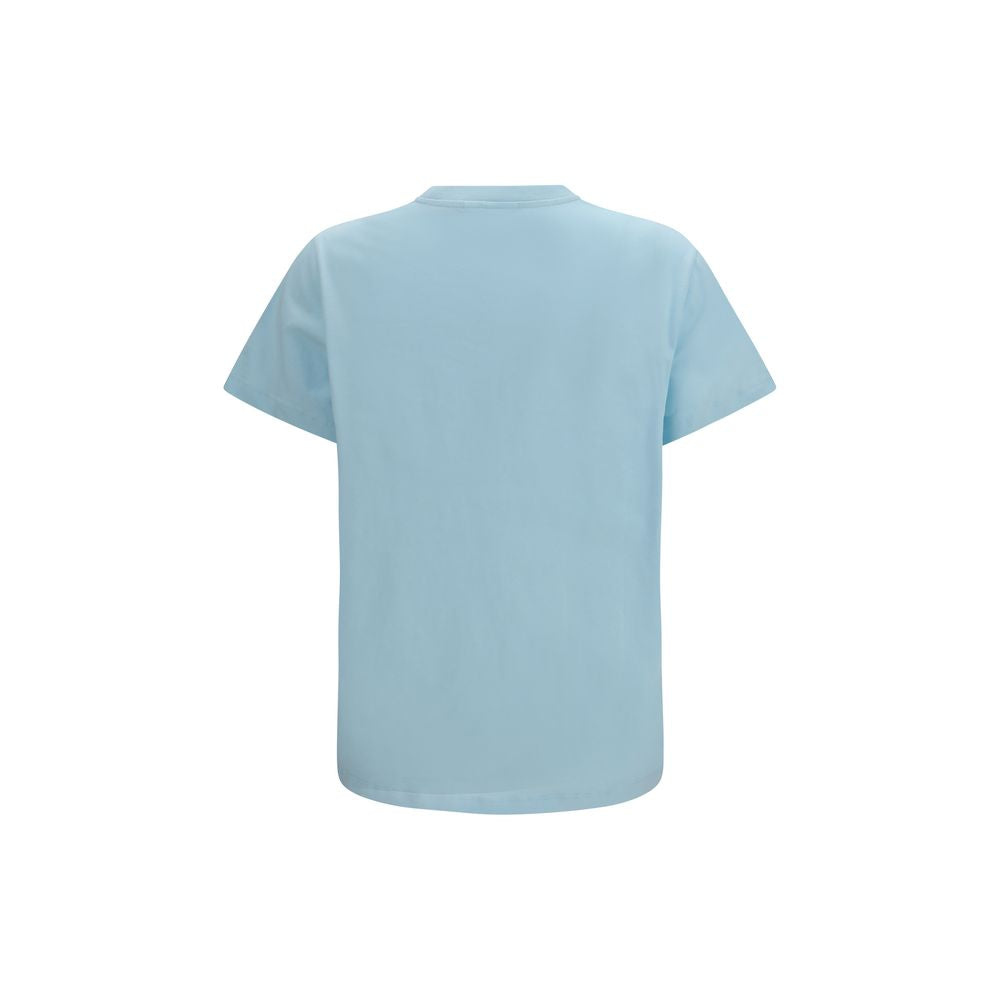 Ganni Blue Cotton T-Shirt