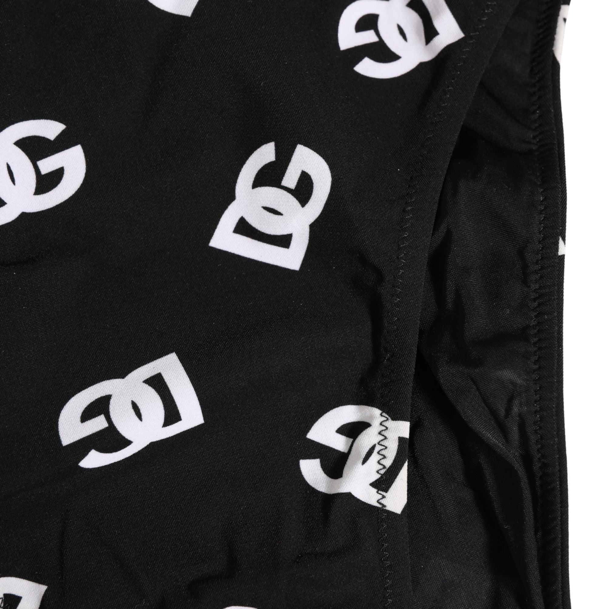 Dolce & Gabbana White Black Logo Waistband Midi Brief Underwear