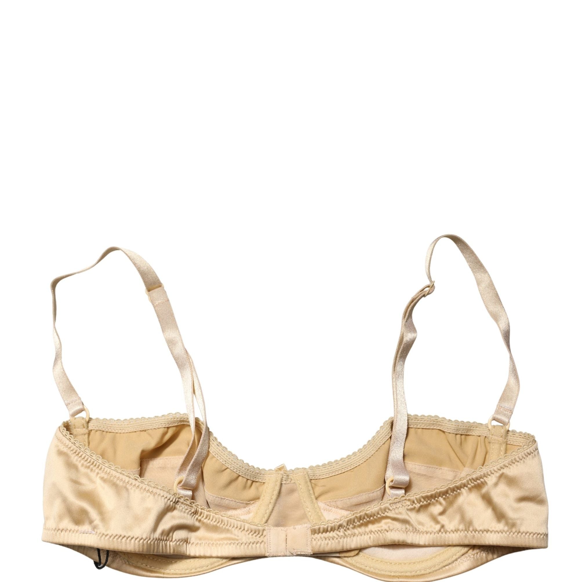 Dolce & Gabbana Beige Semi-Pad Underwire Balconette Bra Underwear