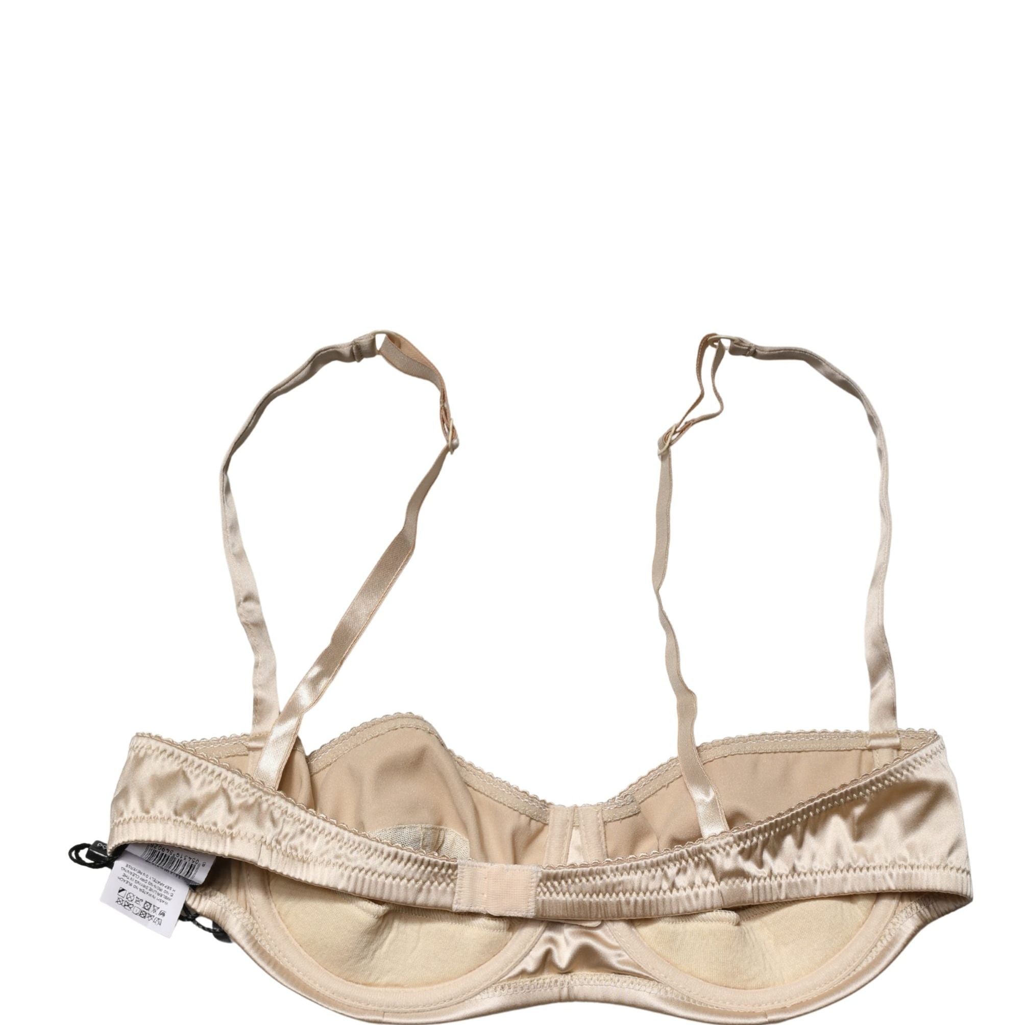 Dolce & Gabbana Beige Semi-Pad Underwire Balconette Bra Underwear