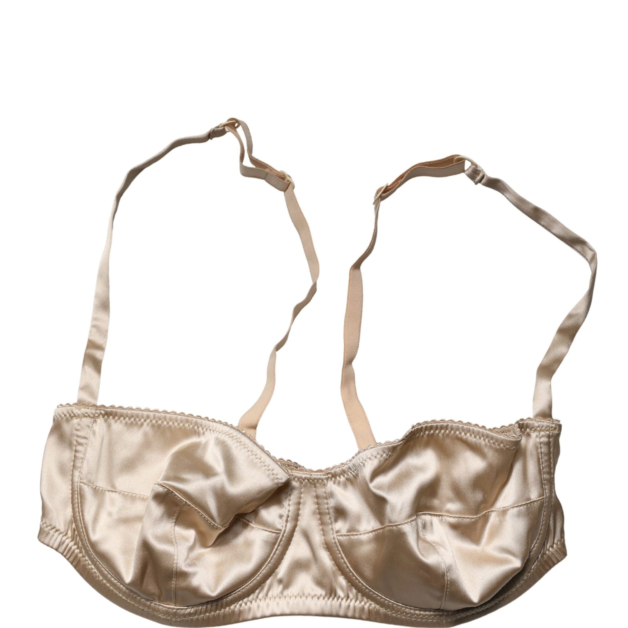 Dolce & Gabbana Beige Semi-Pad Underwire Balconette Bra Underwear
