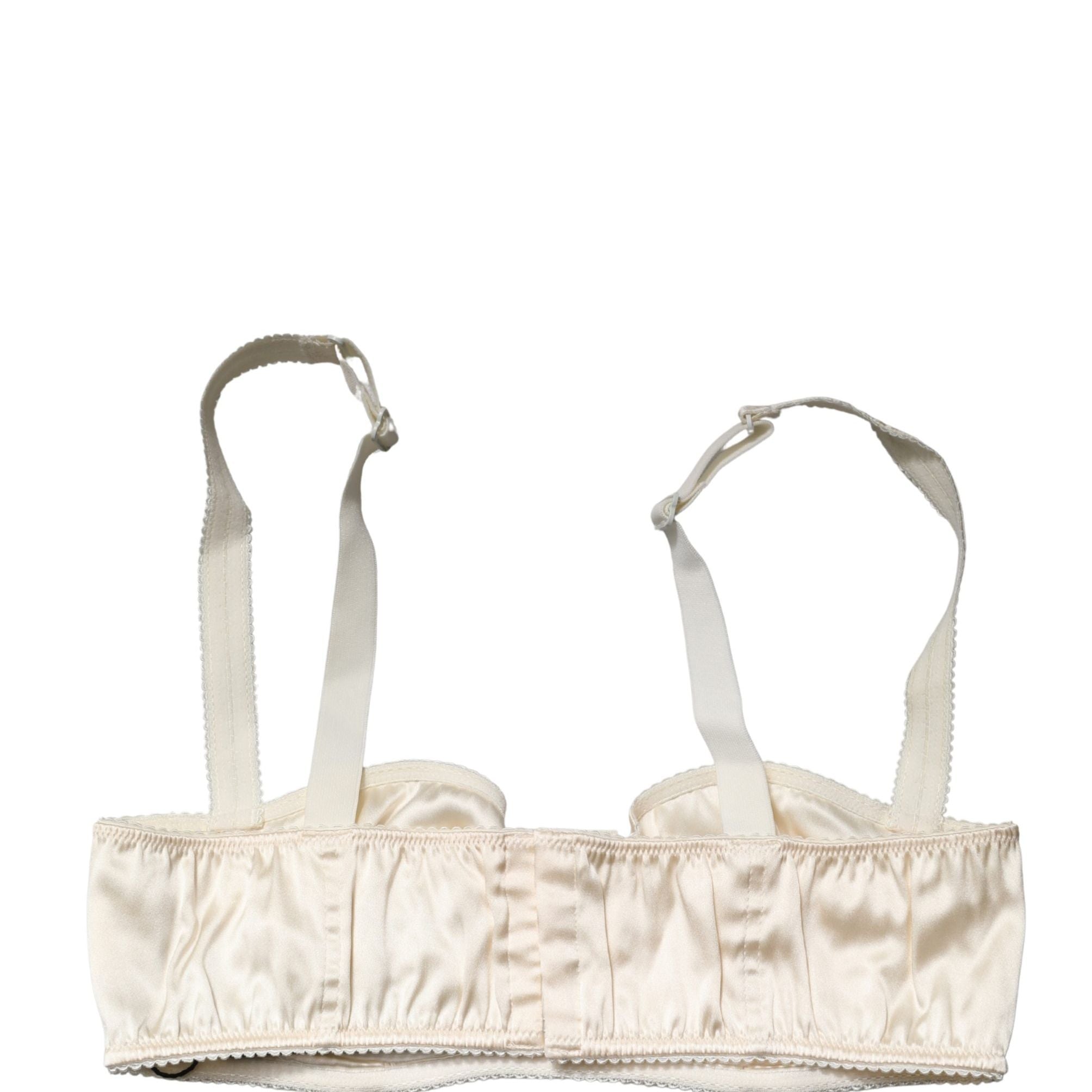 Dolce & Gabbana Off White Semi-Pad Underwire Balconette Bra Underwear