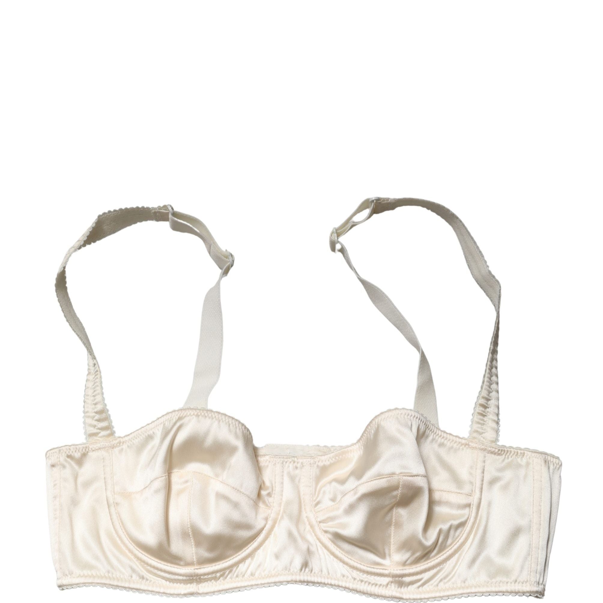 Dolce & Gabbana Off White Semi-Pad Underwire Balconette Bra Underwear