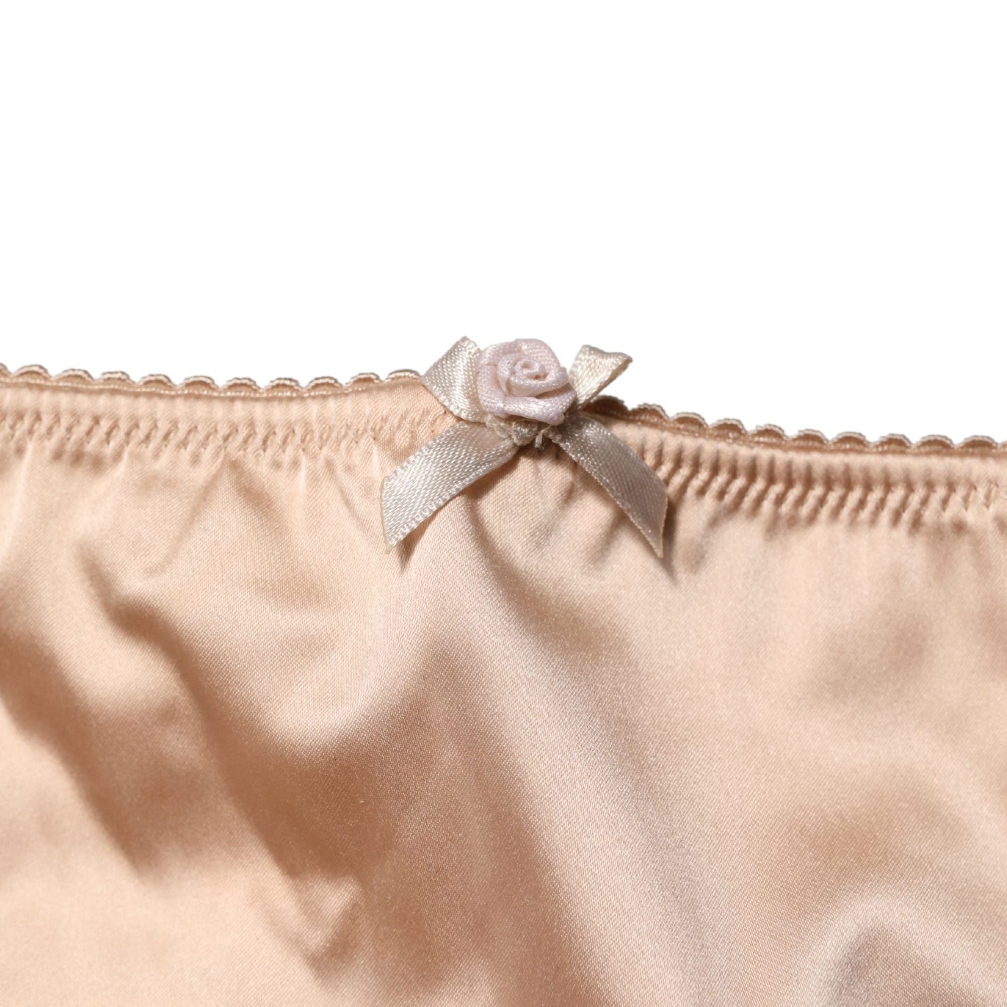 Dolce & Gabbana Beige Silk Blend High Waist Girdle Panty Underwear