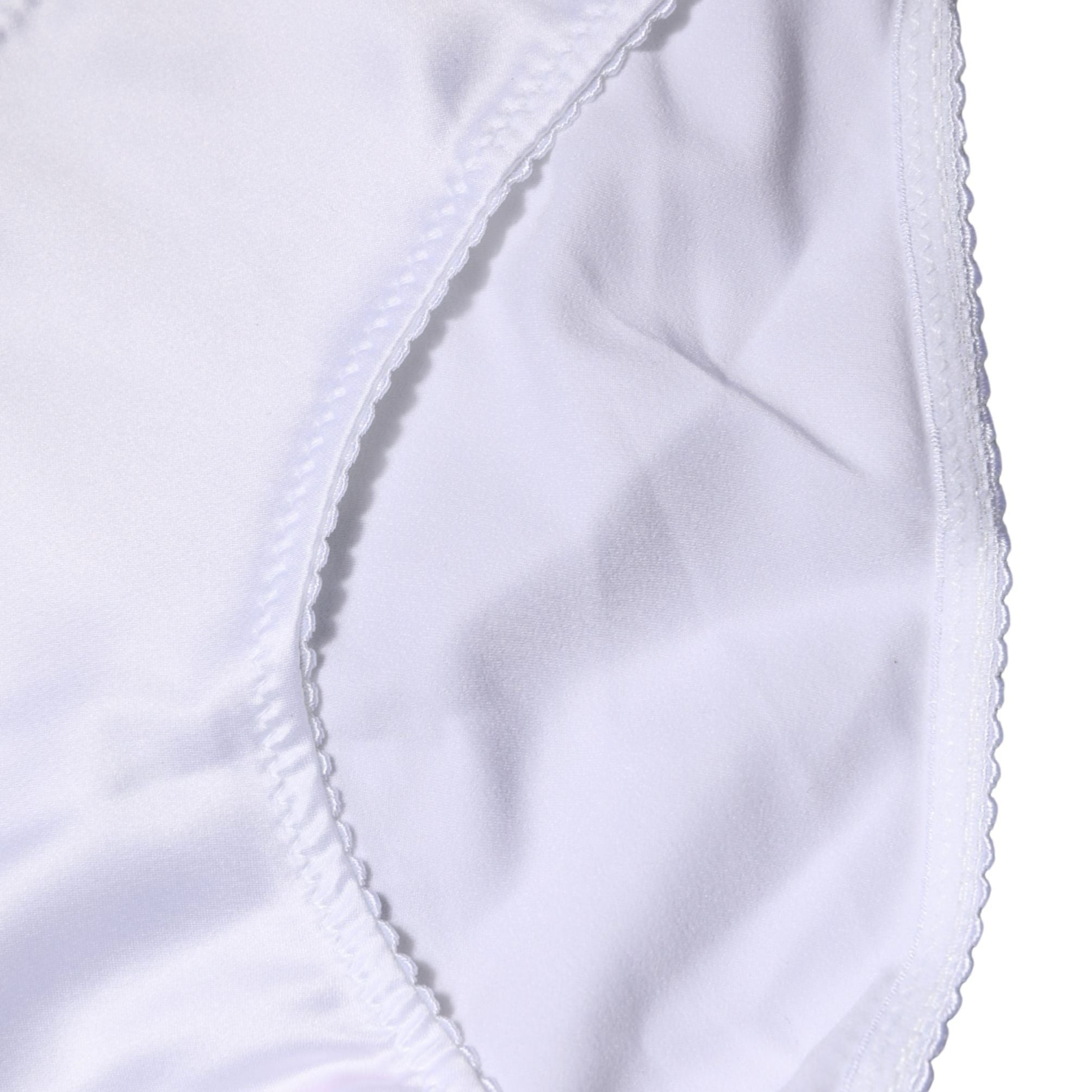 Dolce & Gabbana White Silk Stretch Mid Waist Brief Panty Underwear