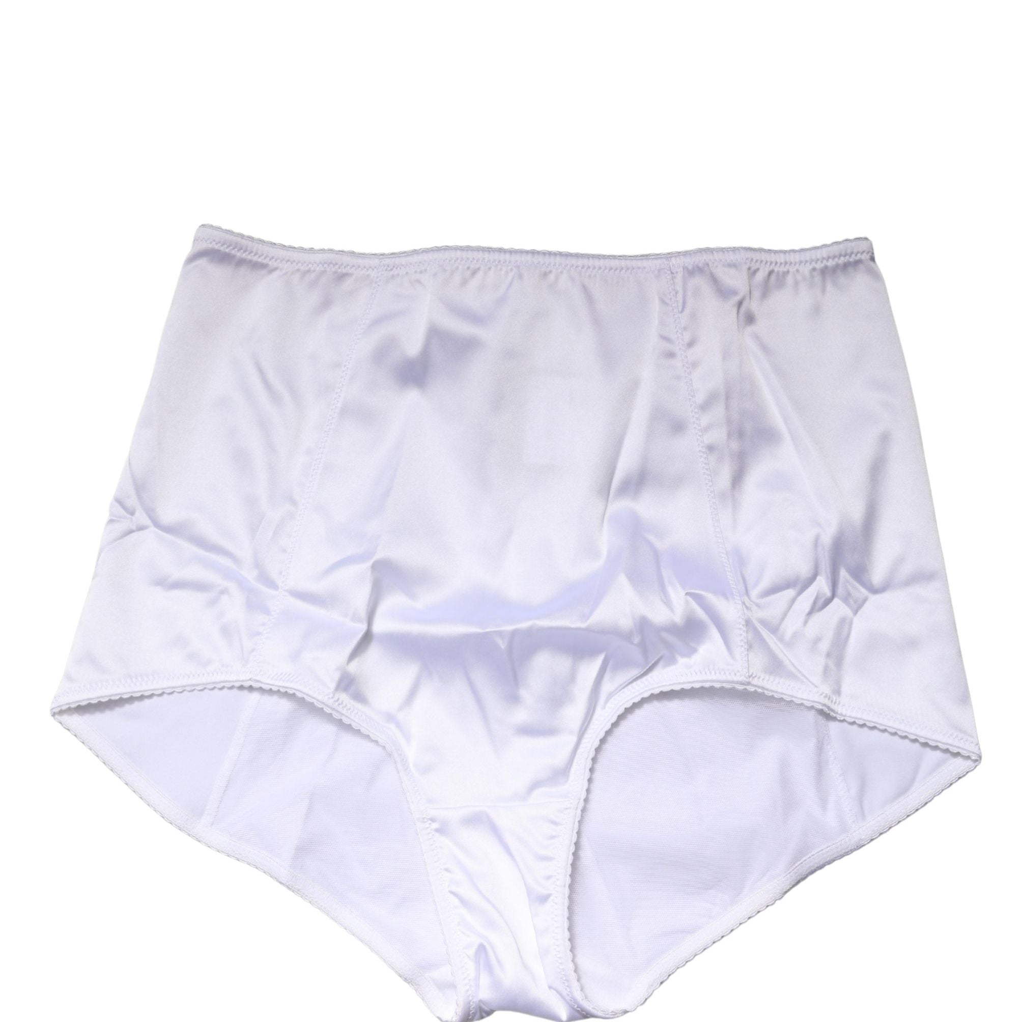 Dolce & Gabbana White Silk Blend High Waist Girdle Panty Underwear