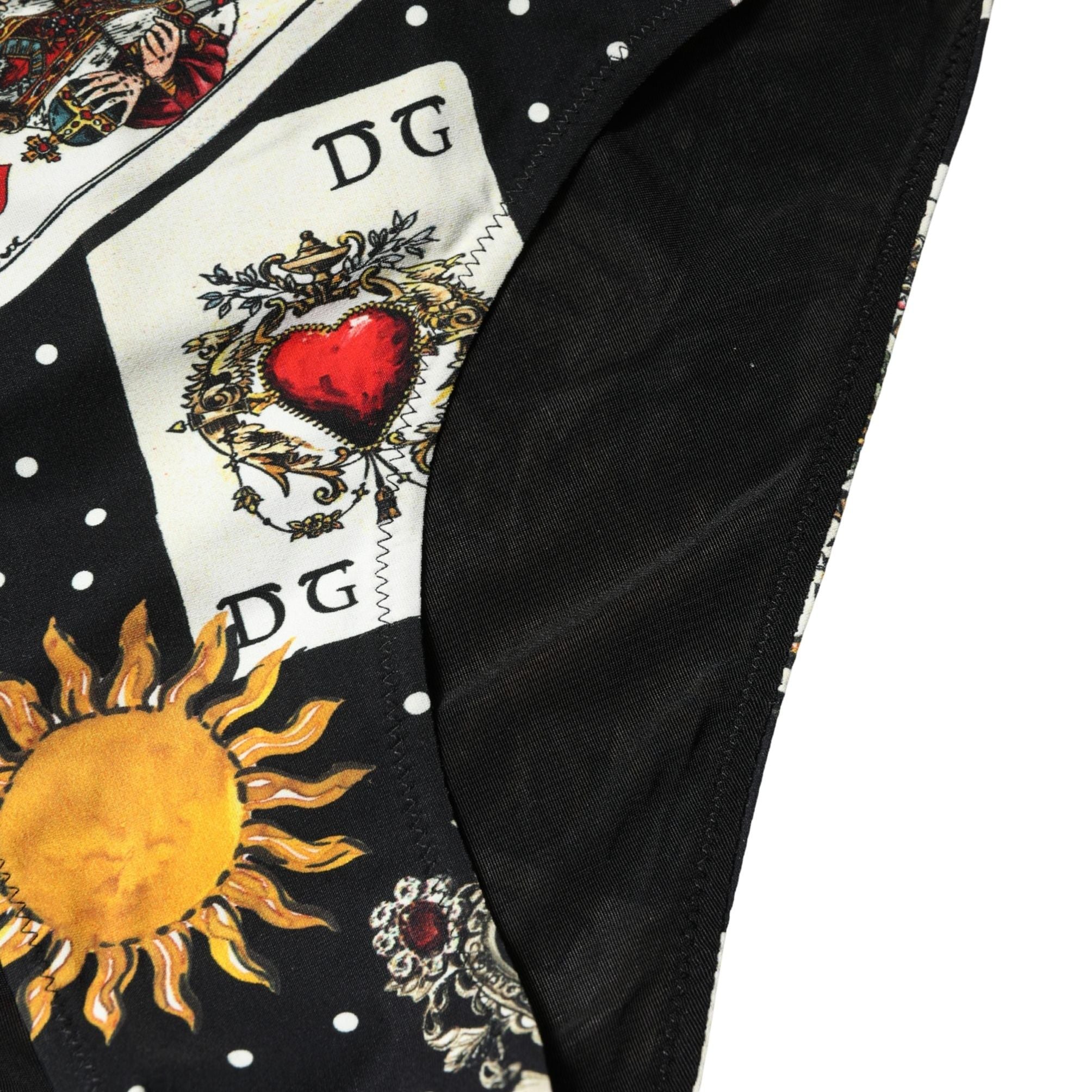 Dolce & Gabbana Black Graphic Cards Print Bikini Bottom Swimwear