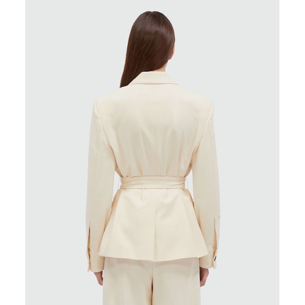 MSGM White Viscose Jackets And Coat