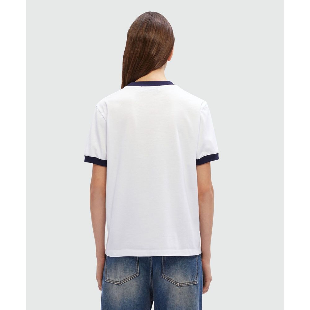 MSGM White Cotton T-Shirt