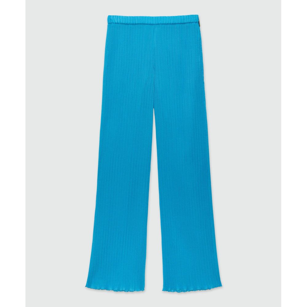 MSGM Turquoise Polyester Casual Pants