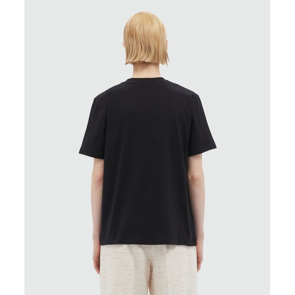 MSGM Black Cotton T-Shirt