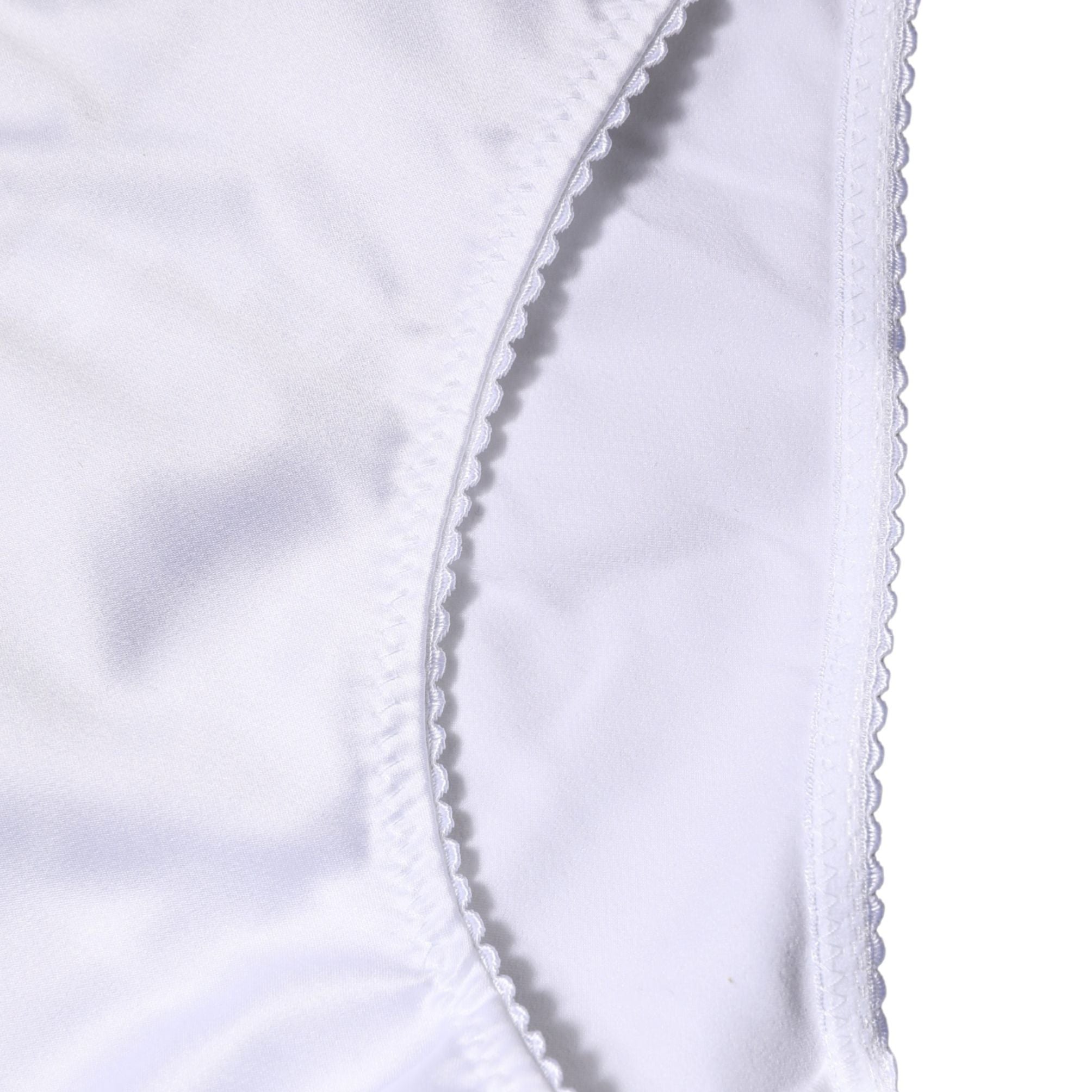 Dolce & Gabbana White Silk Stretch Mid Waist Brief Panty Underwear