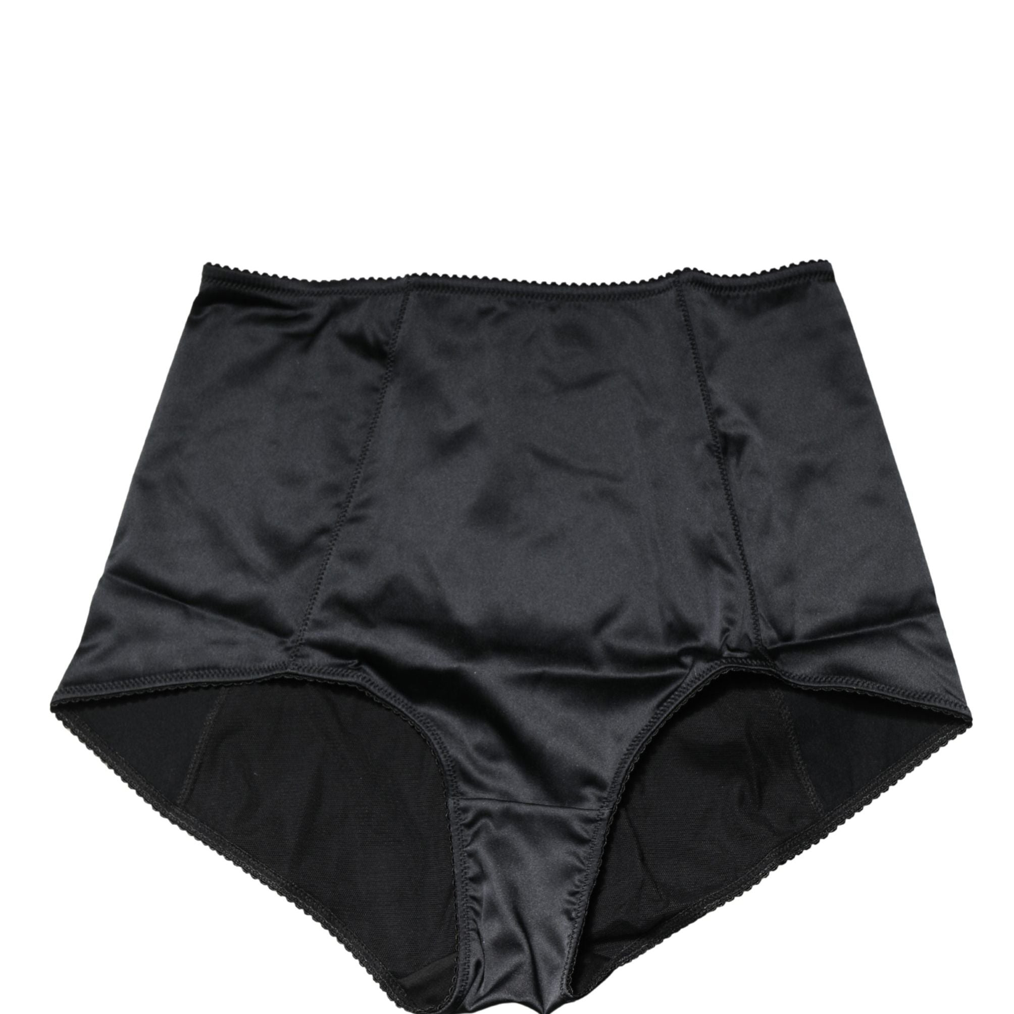 Dolce & Gabbana Black Silk Blend High Waist Girdle Panty Underwear