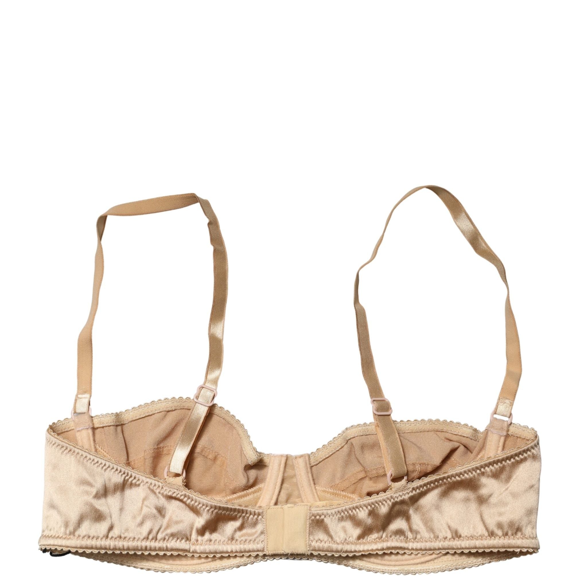 Dolce & Gabbana Beige Semi-Pad Underwire Balconette Bra Underwear