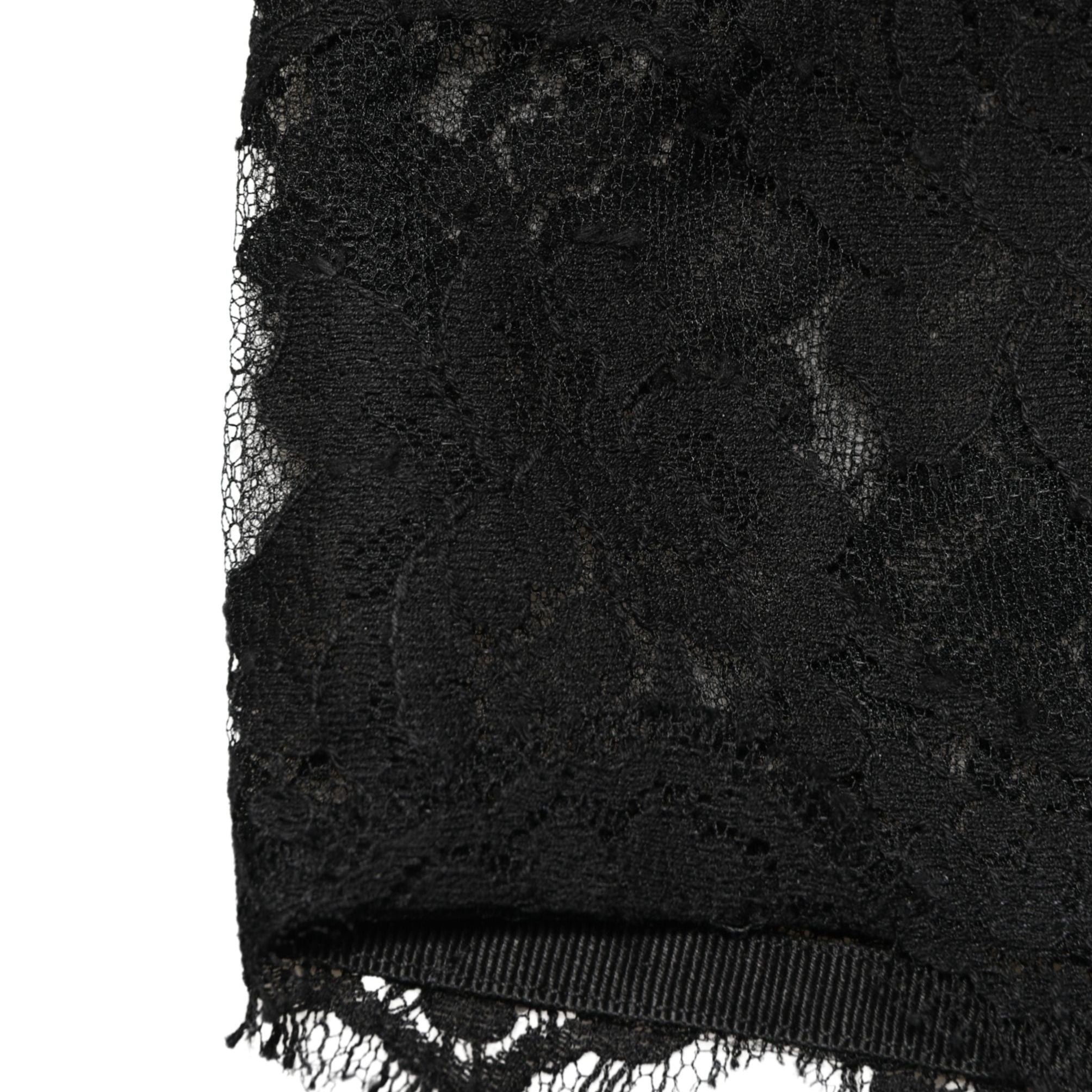 Dolce & Gabbana Black Lace Bandeau Bra Tube Top Underwear