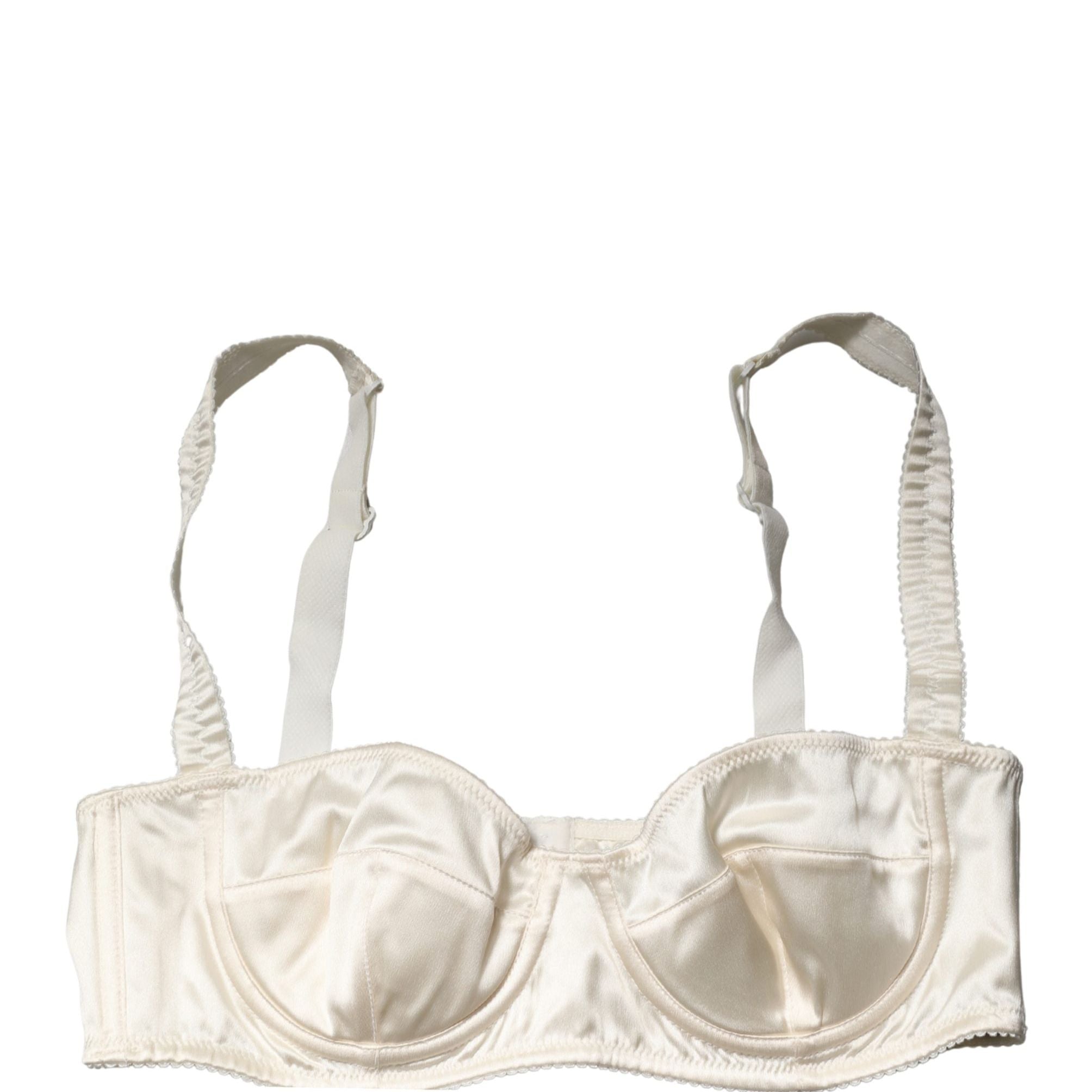 Dolce & Gabbana Off White Semi-Pad Underwire Balconette Bra Underwear