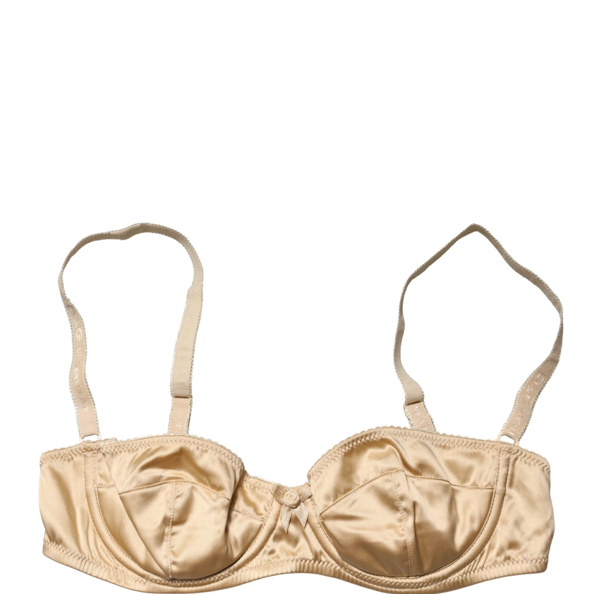 Dolce & Gabbana Beige Semi-Pad Underwire Balconette Bra Underwear