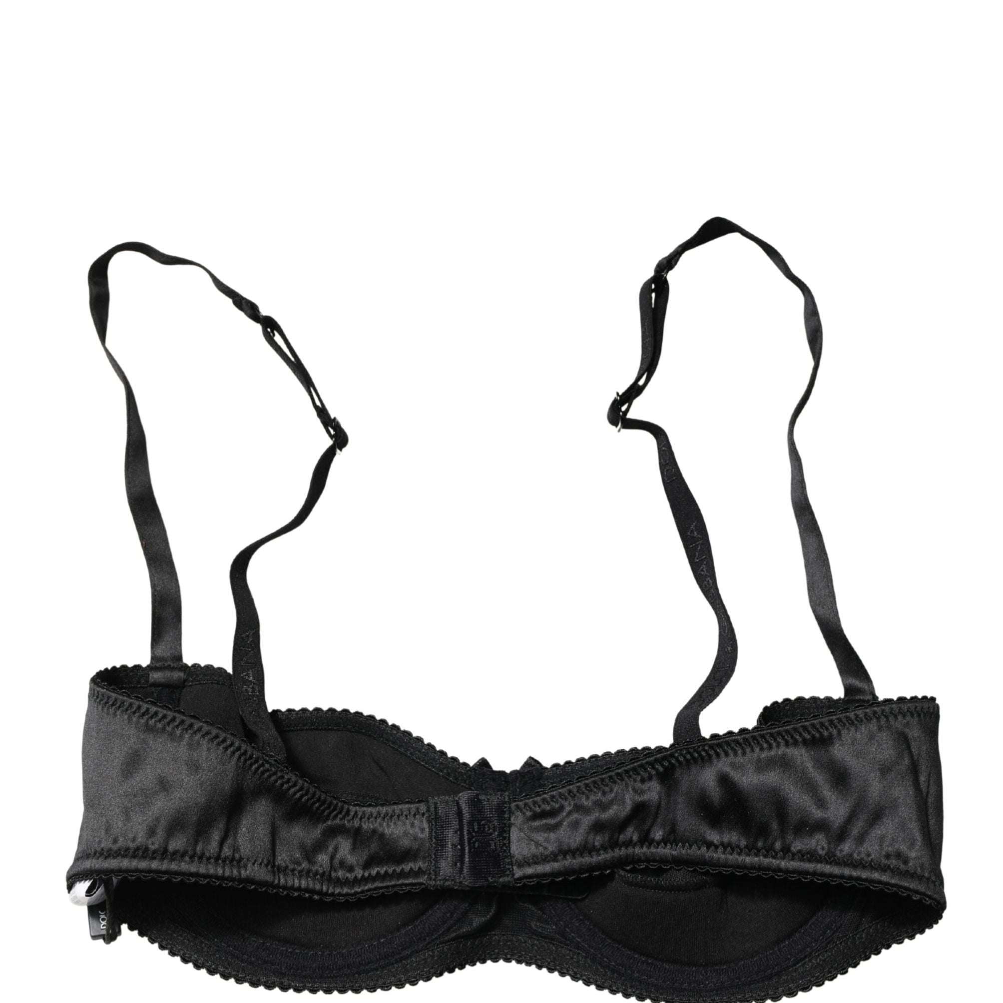 Dolce & Gabbana Black Semi-Pad Underwire Balconette Bra Underwear