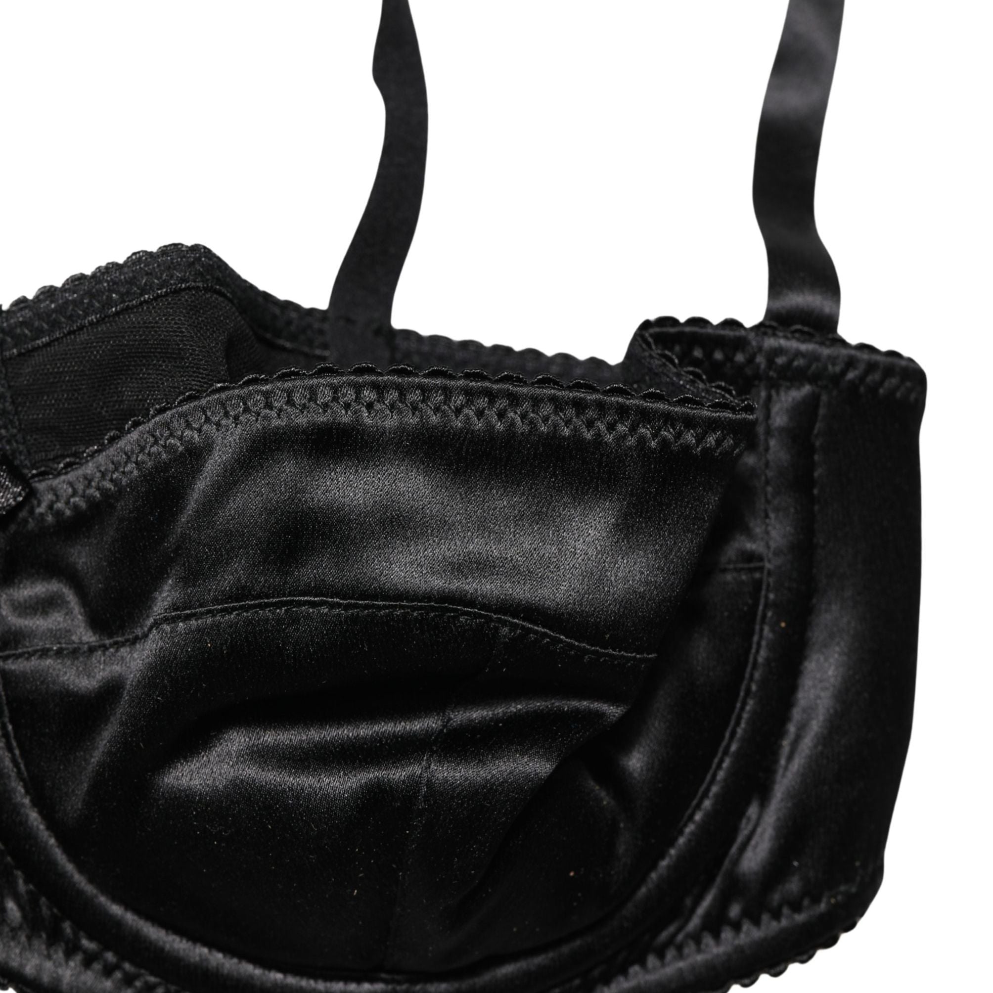 Dolce & Gabbana Black Semi-Pad Underwire Balconette Bra Underwear