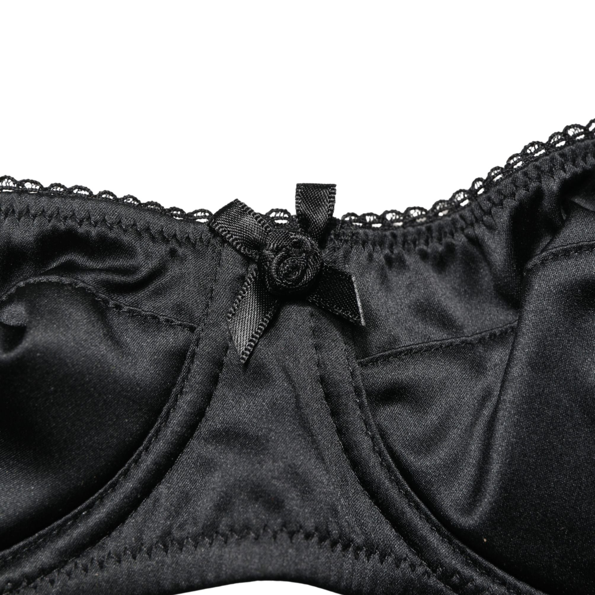 Dolce & Gabbana Black Semi-Pad Underwire Balconette Bra Underwear