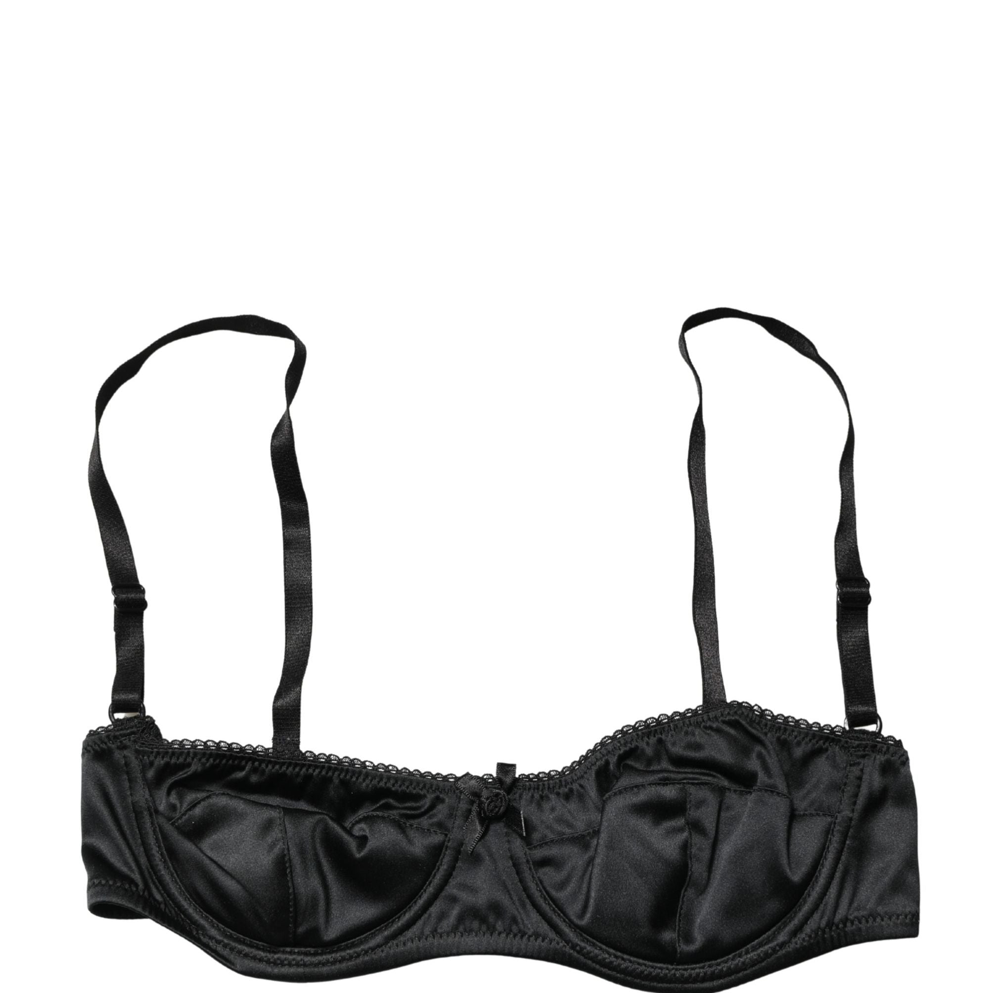 Dolce & Gabbana Black Semi-Pad Underwire Balconette Bra Underwear