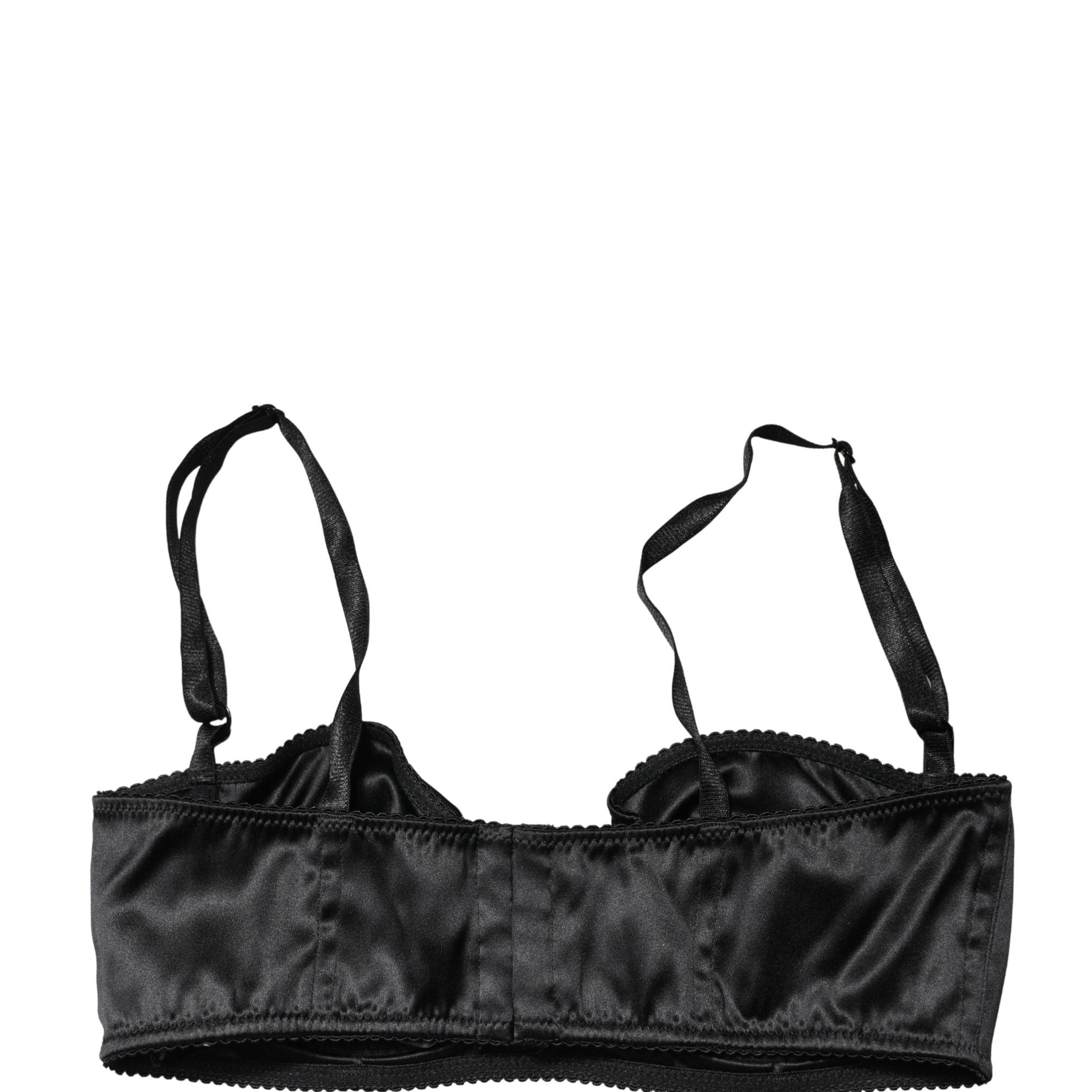 Dolce & Gabbana Black Semi-Pad Underwire Balconette Bra Underwear