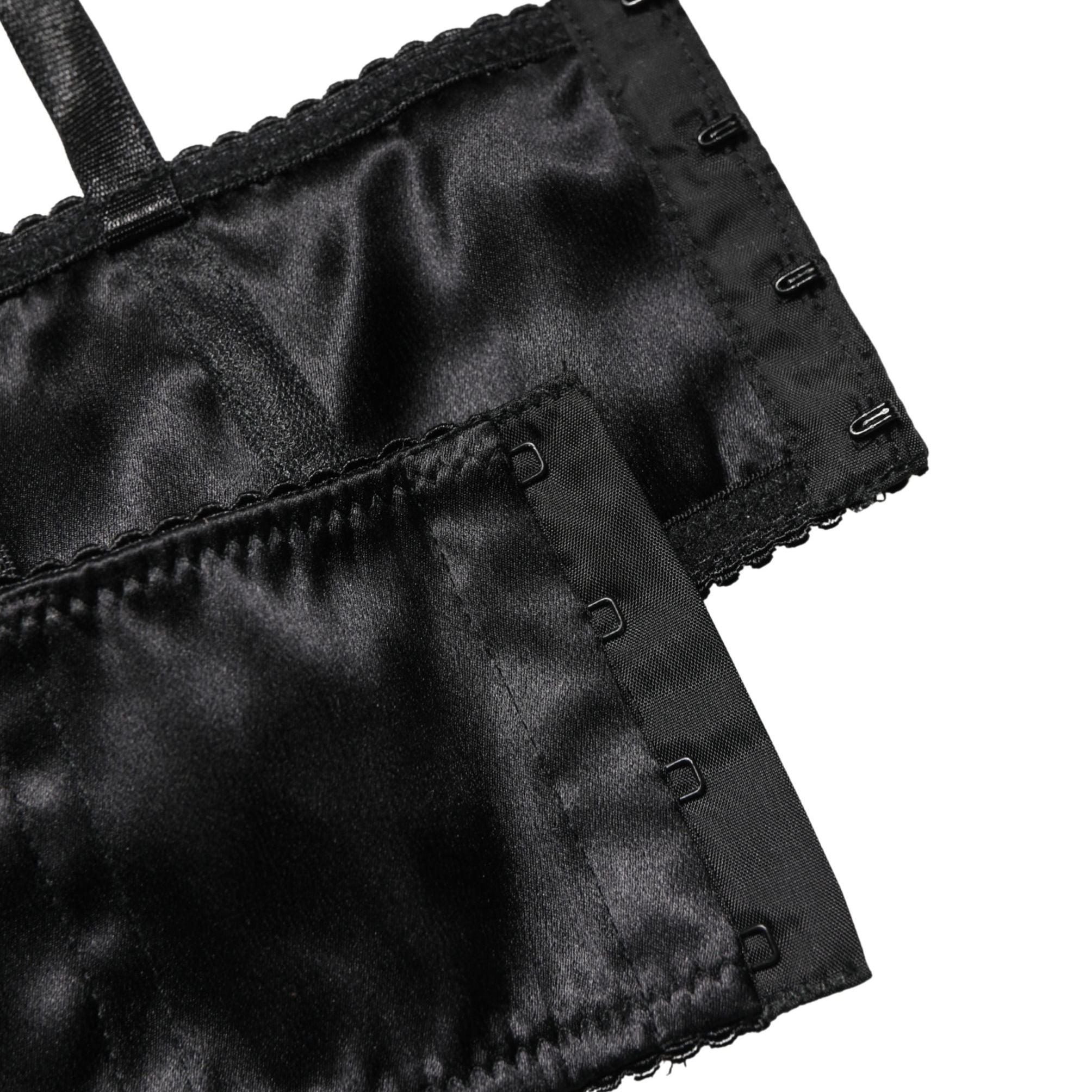 Dolce & Gabbana Black Semi-Pad Underwire Balconette Bra Underwear