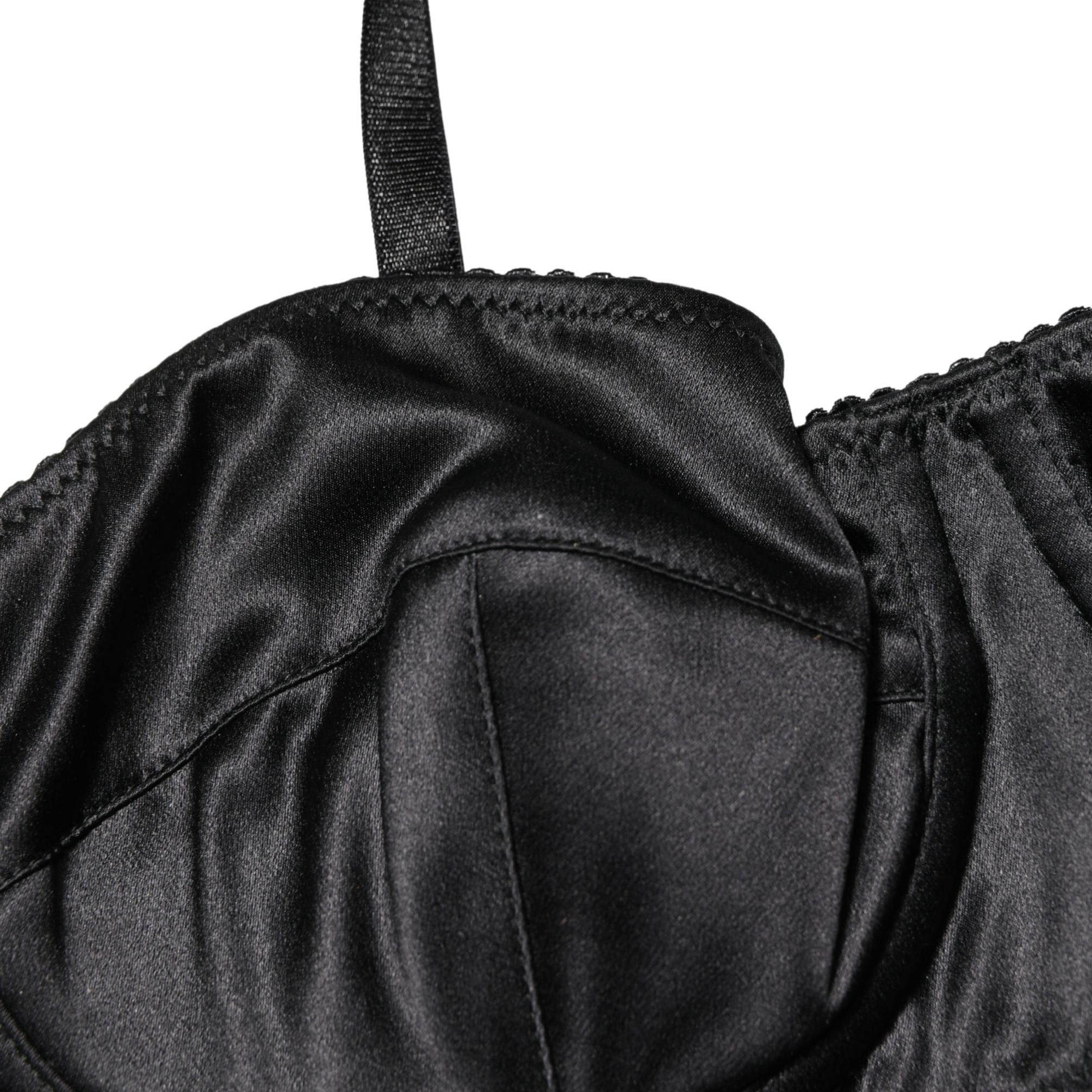 Dolce & Gabbana Black Semi-Pad Underwire Balconette Bra Underwear