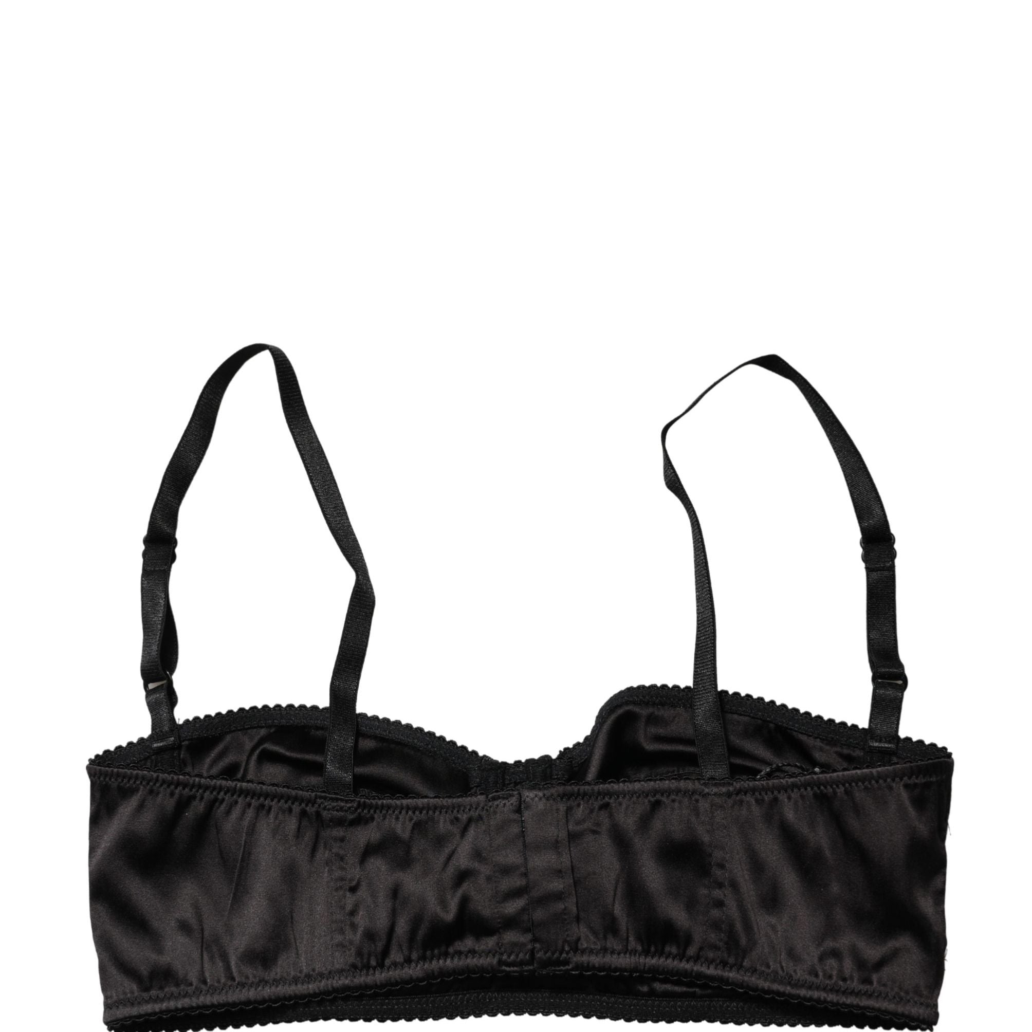 Dolce & Gabbana Black Semi-Pad Underwire Balconette Bra Underwear