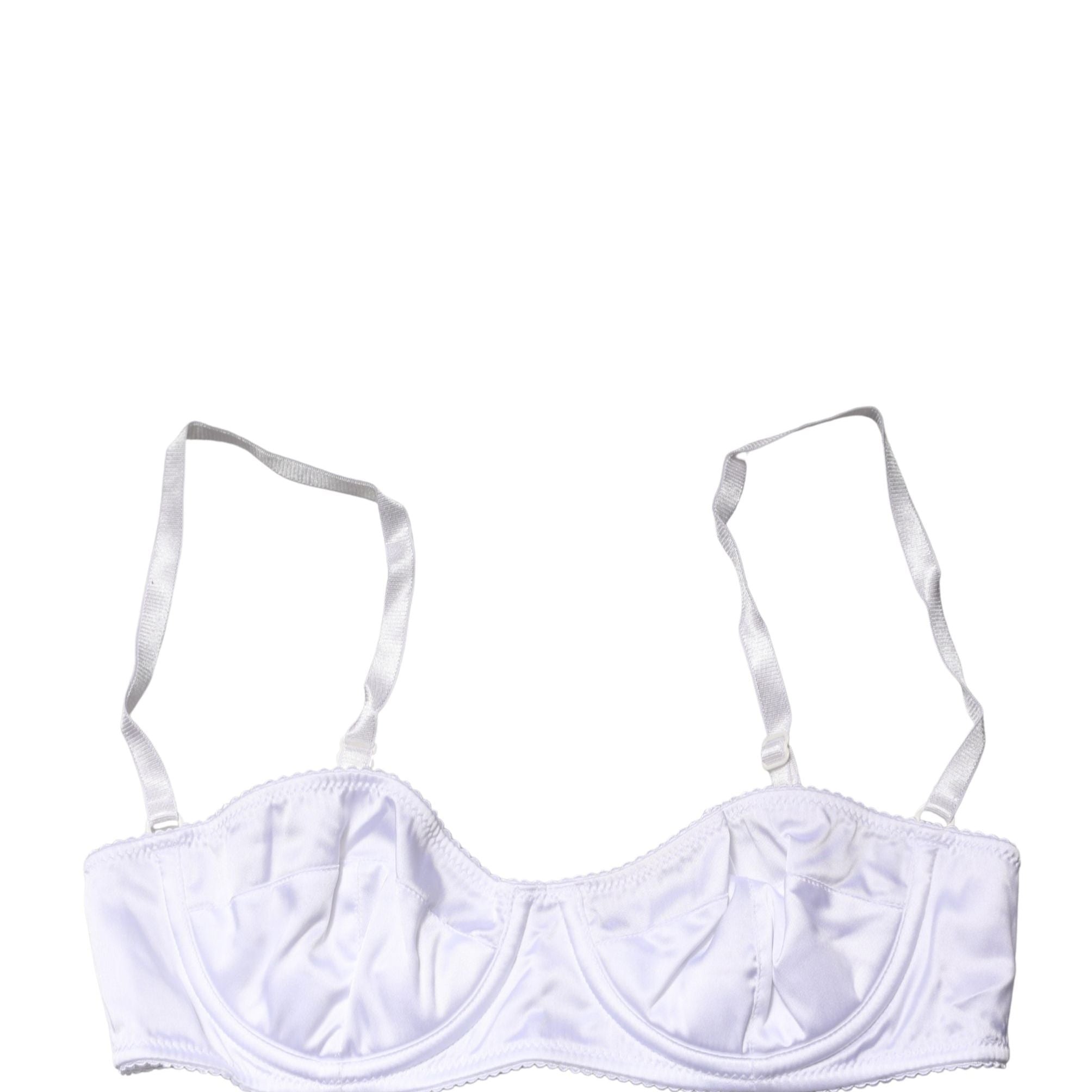 Dolce & Gabbana White Semi-Pad Underwire Balconette Bra Underwear