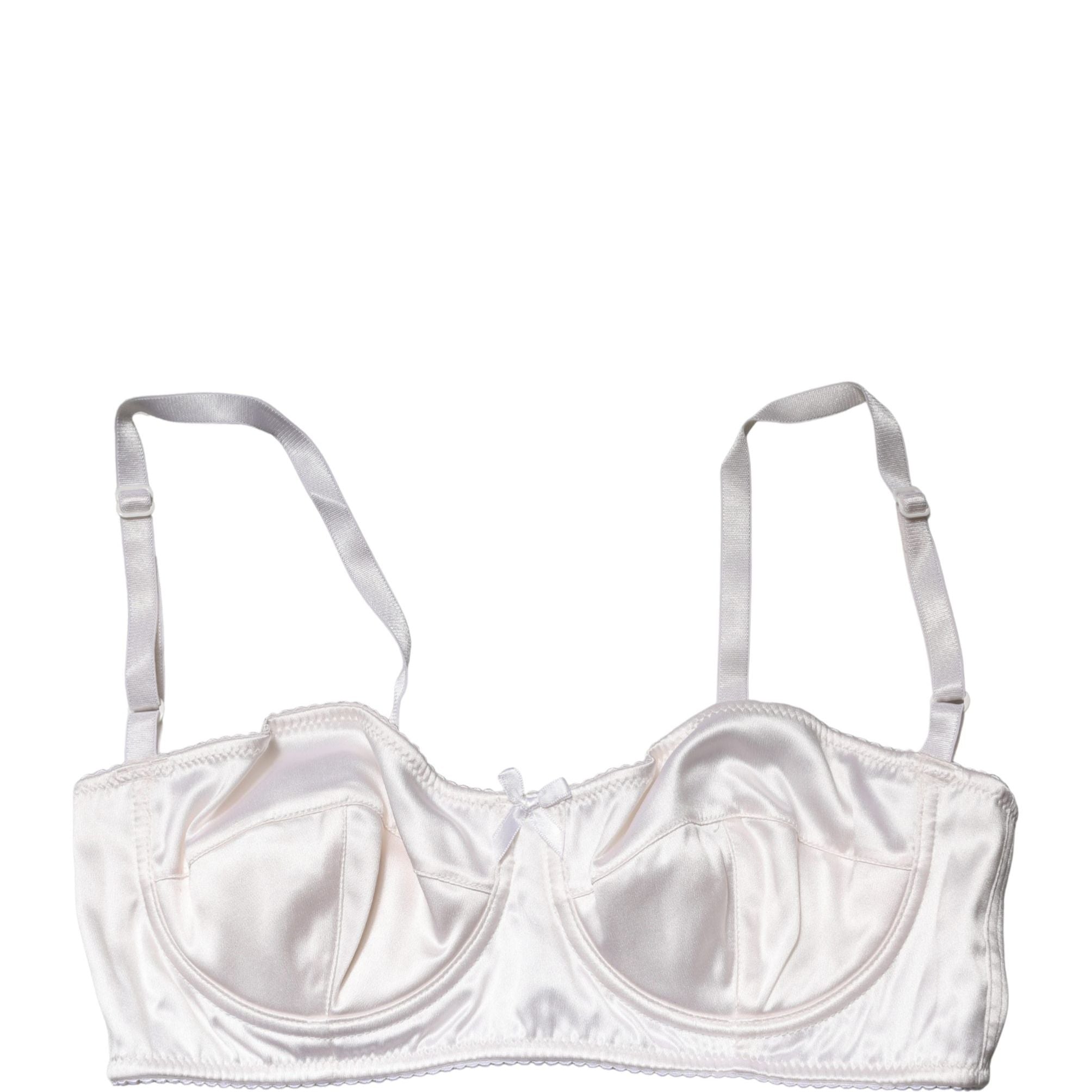 Dolce & Gabbana White Semi-Pad Underwire Balconette Bra Underwear