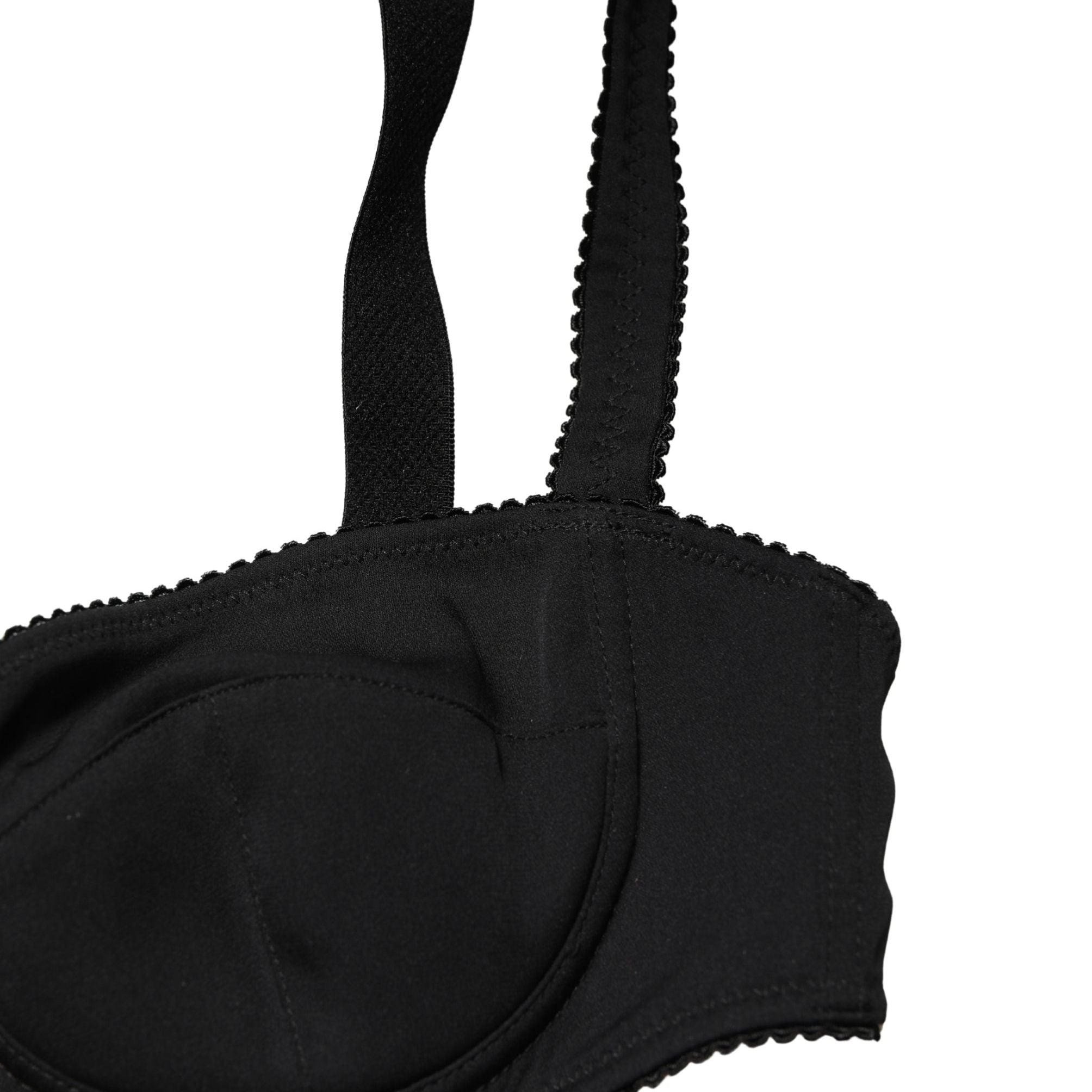 Dolce & Gabbana Black Semi-Pad Underwire Balconette Bra Underwear