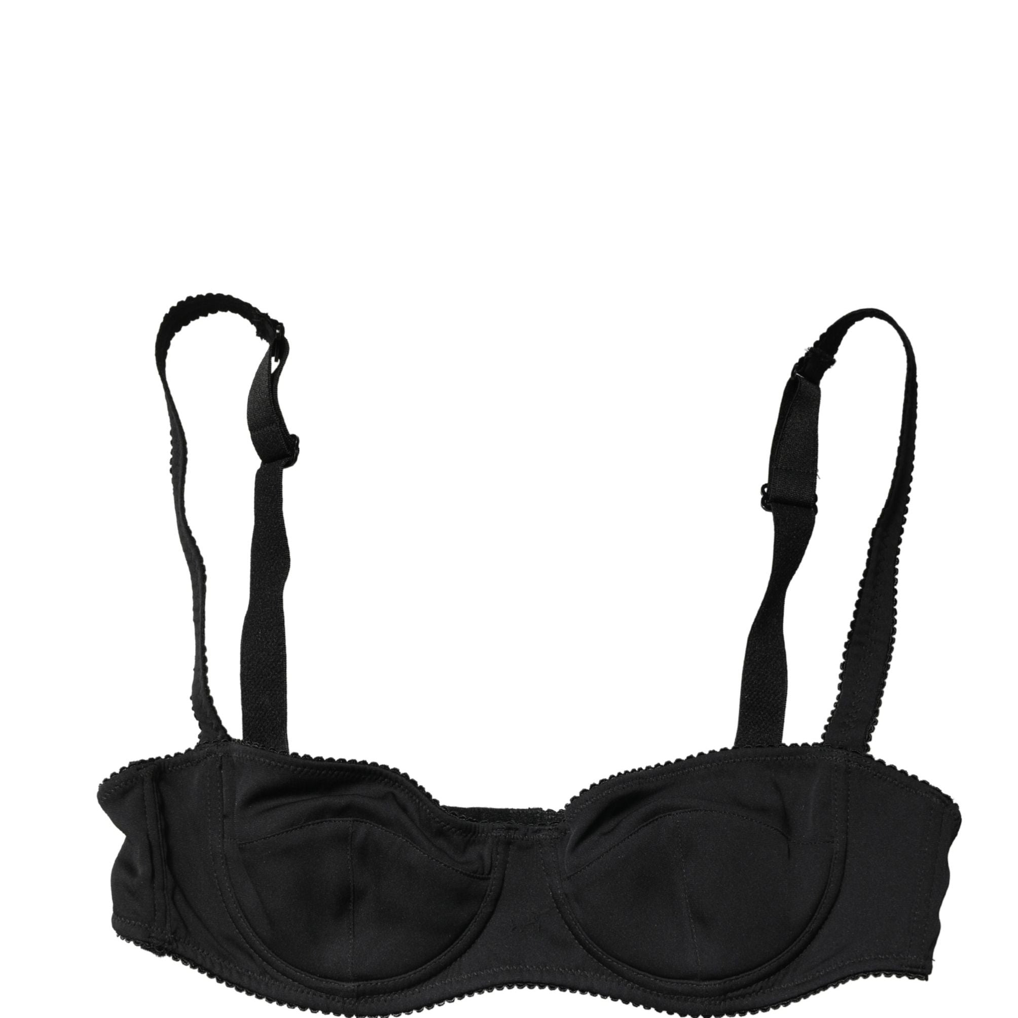 Dolce & Gabbana Black Semi-Pad Underwire Balconette Bra Underwear