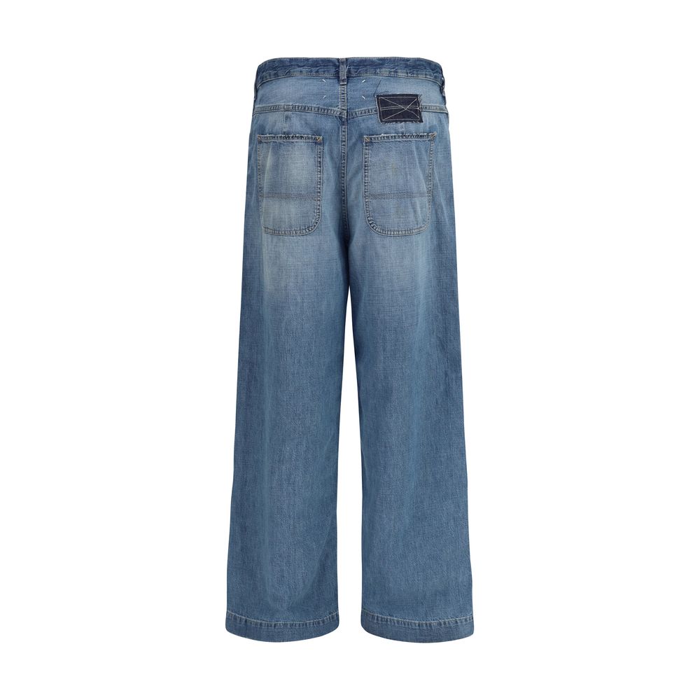 Maison Margiela Blue Cotton Relaxed Fit Jeans