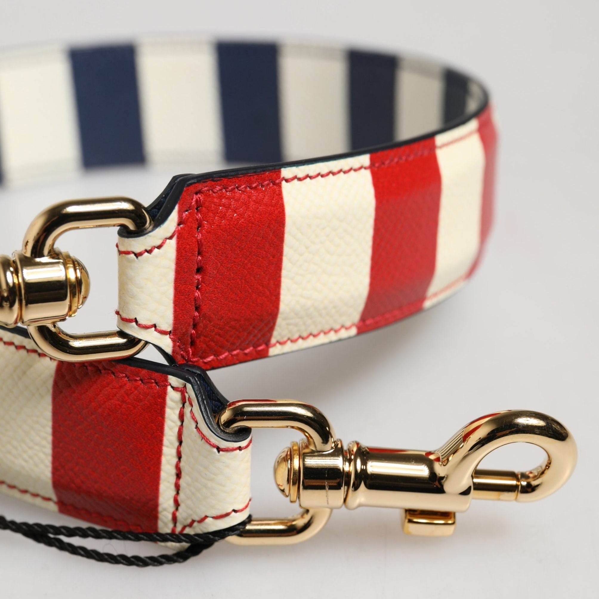 Dolce & Gabbana Multicolor Leather Striped Bag Accessory Shoulder Strap