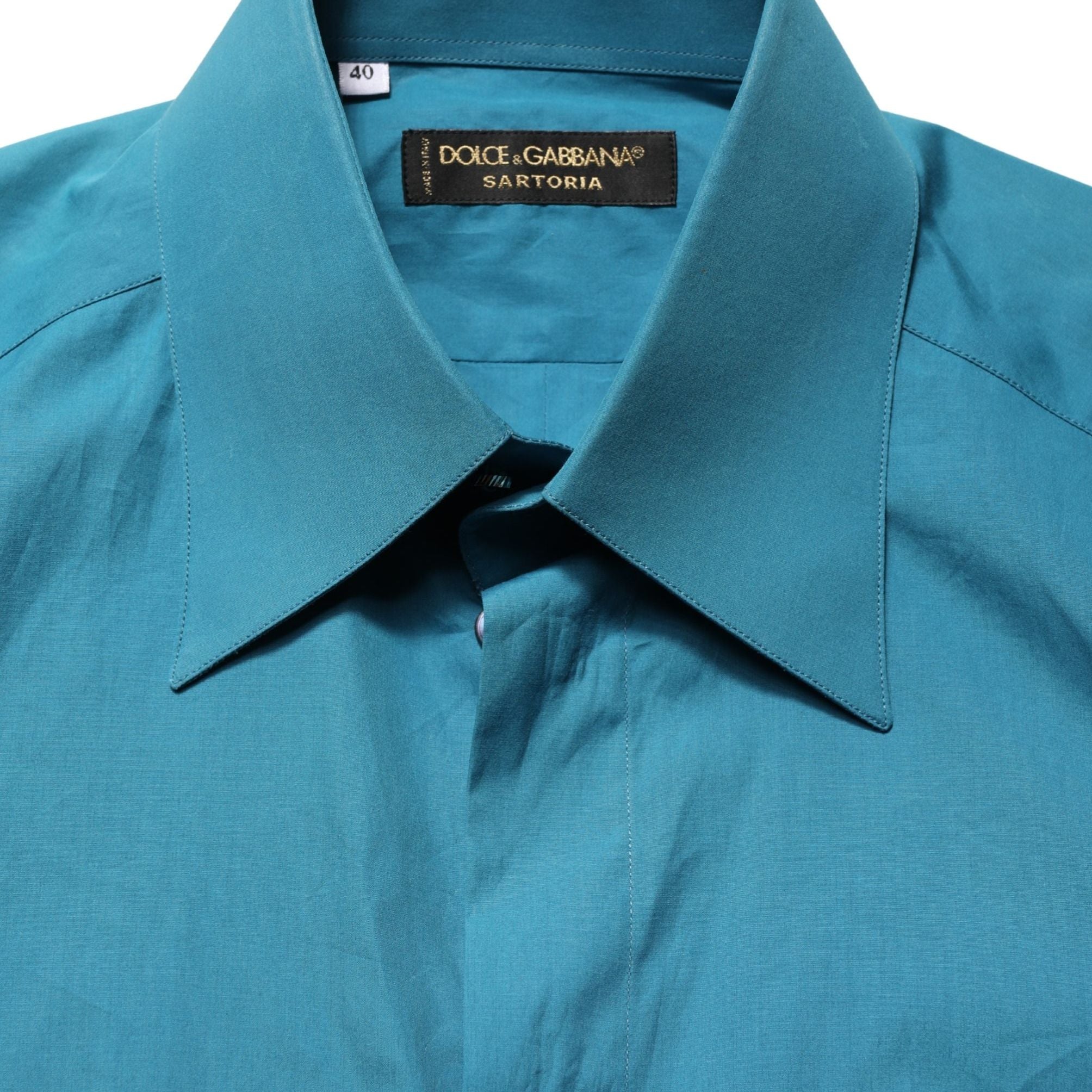 Dolce & Gabbana Blue SARTORIA Long Sleeve Cotton Dress Shirt