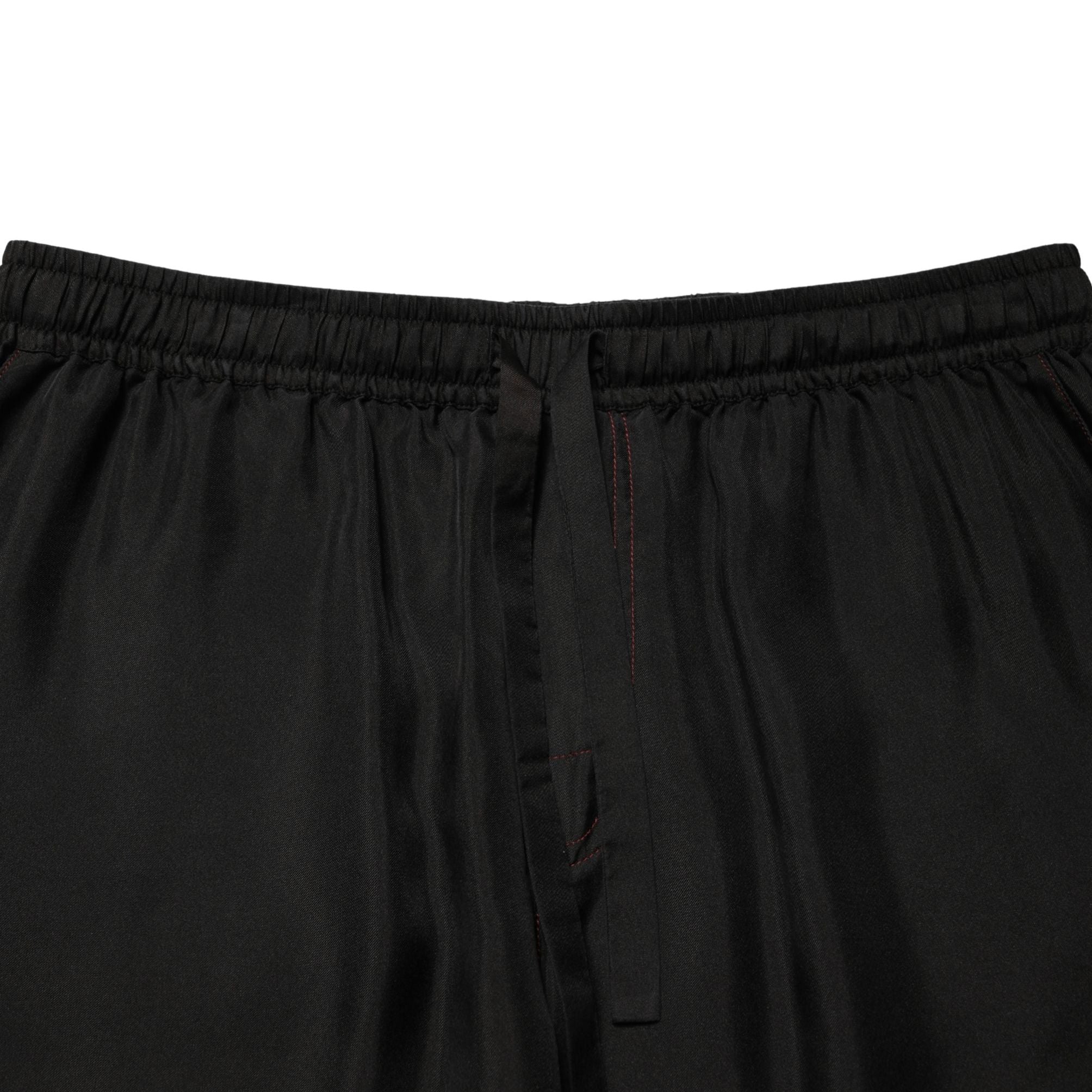 Dolce & Gabbana Black Silk Drawstring Men Bermuda Shorts