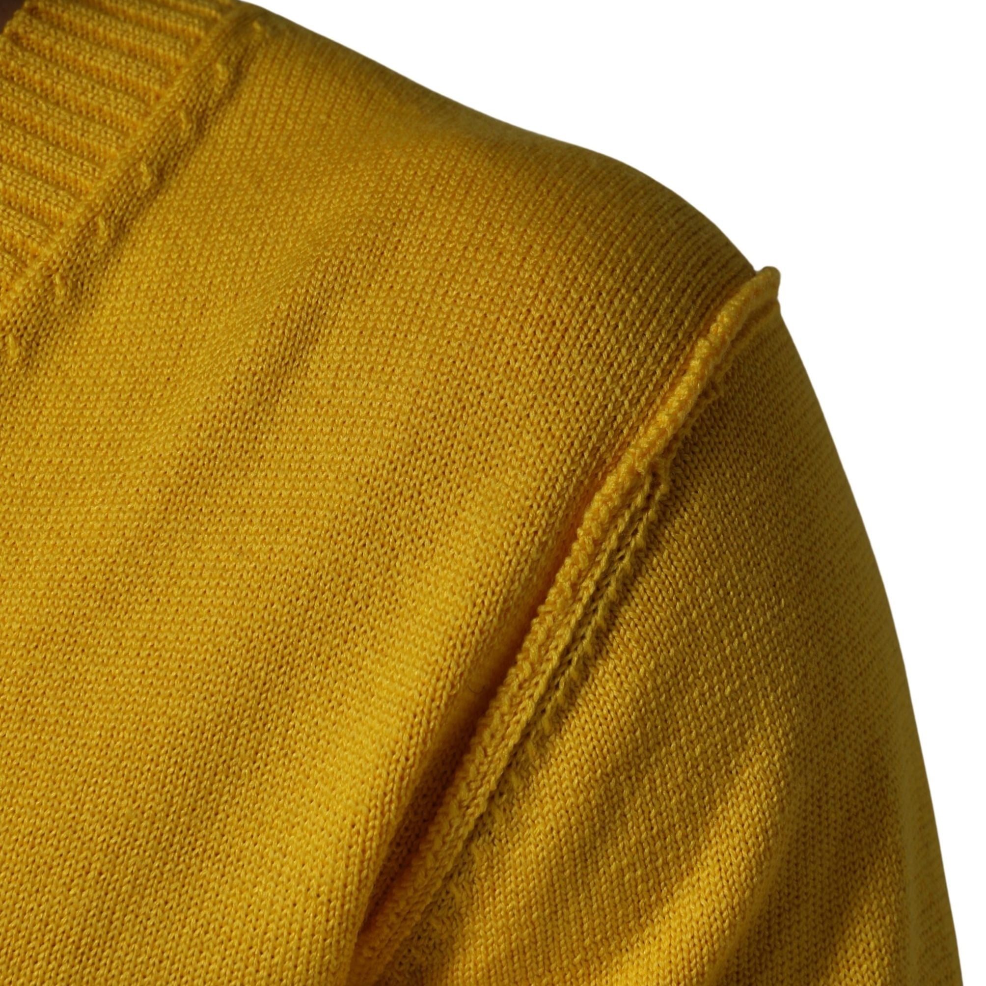 Dolce & Gabbana Wool Knitted V-Neck Pullover Yellow