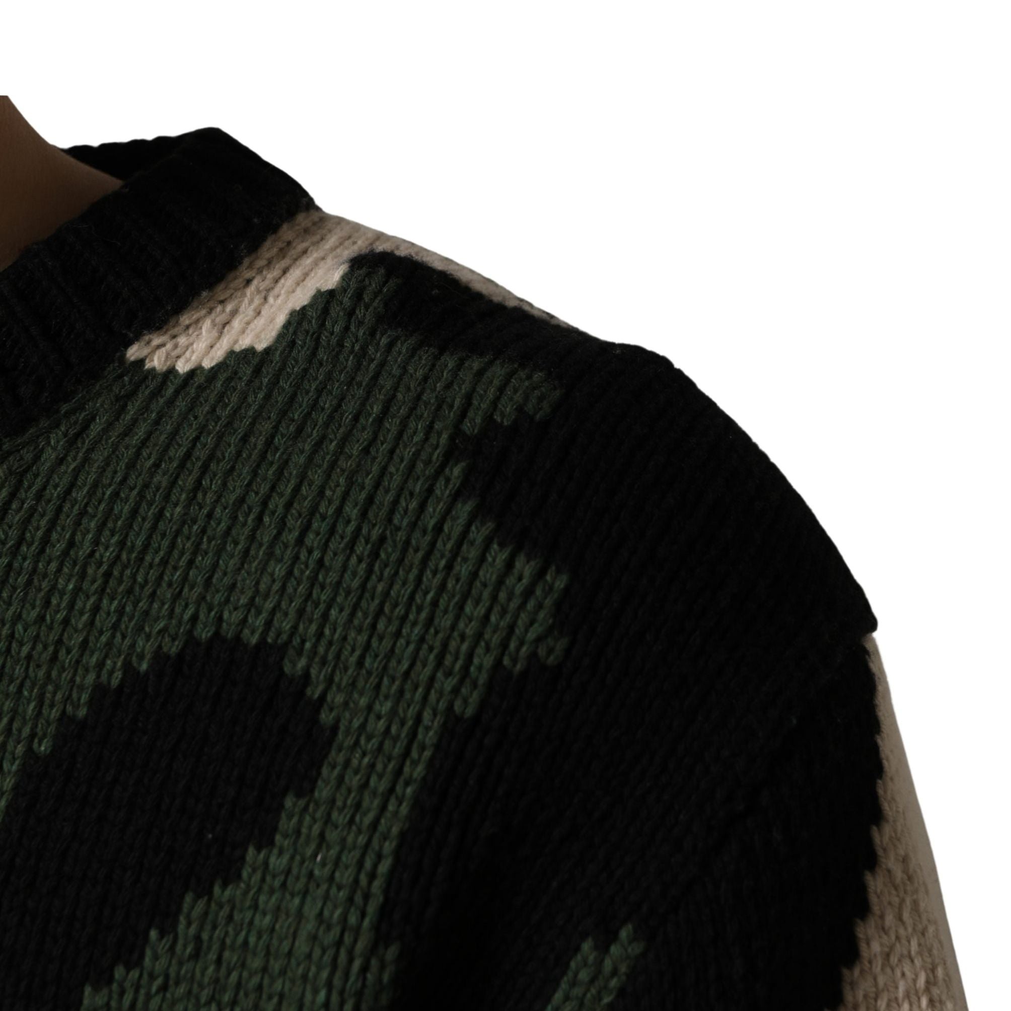 Dolce & Gabbana Multicolor Intarsia Knit Camouflage Pullover Sweater