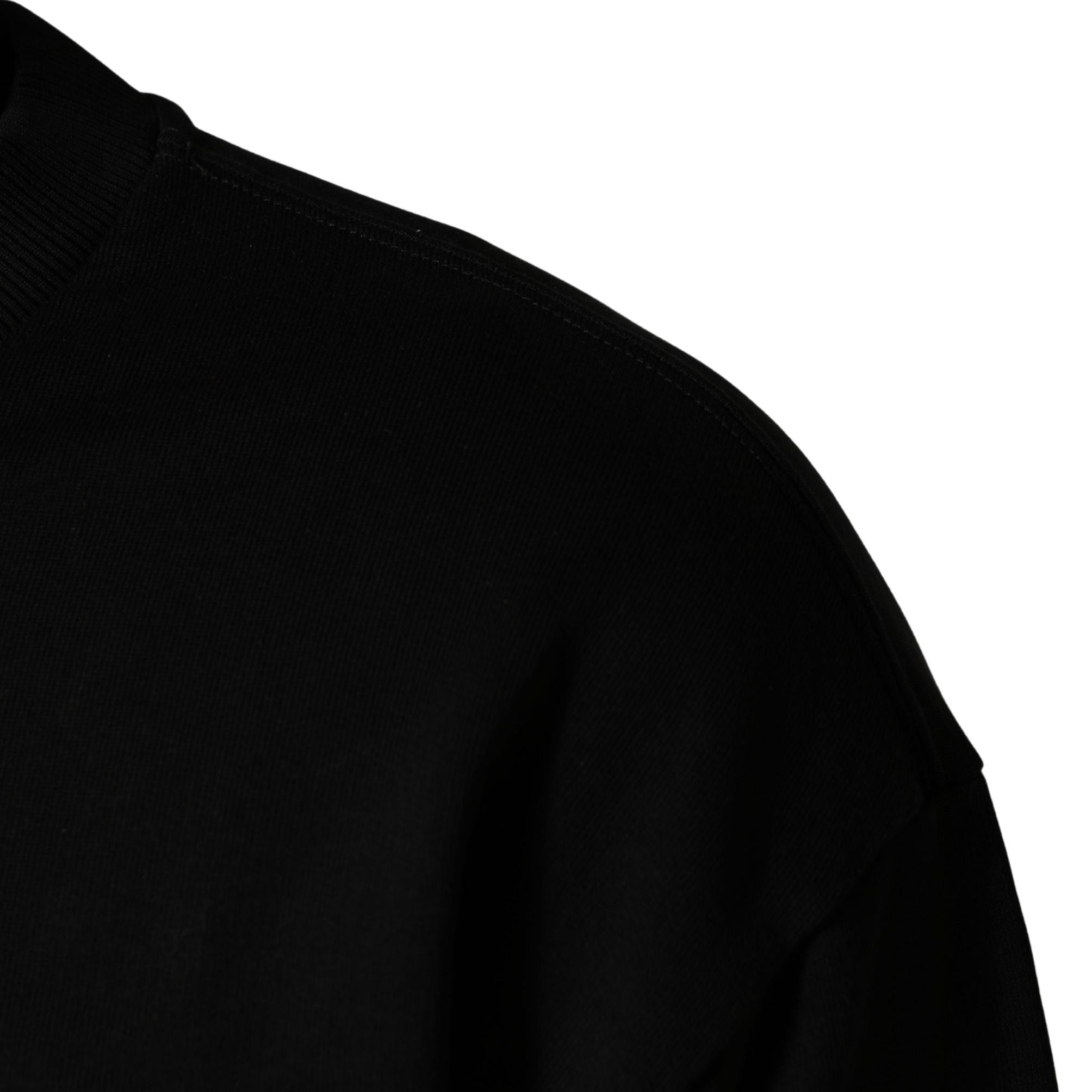 Dolce & Gabbana Black Logo Milano Cotton Sweatshirt Sweater