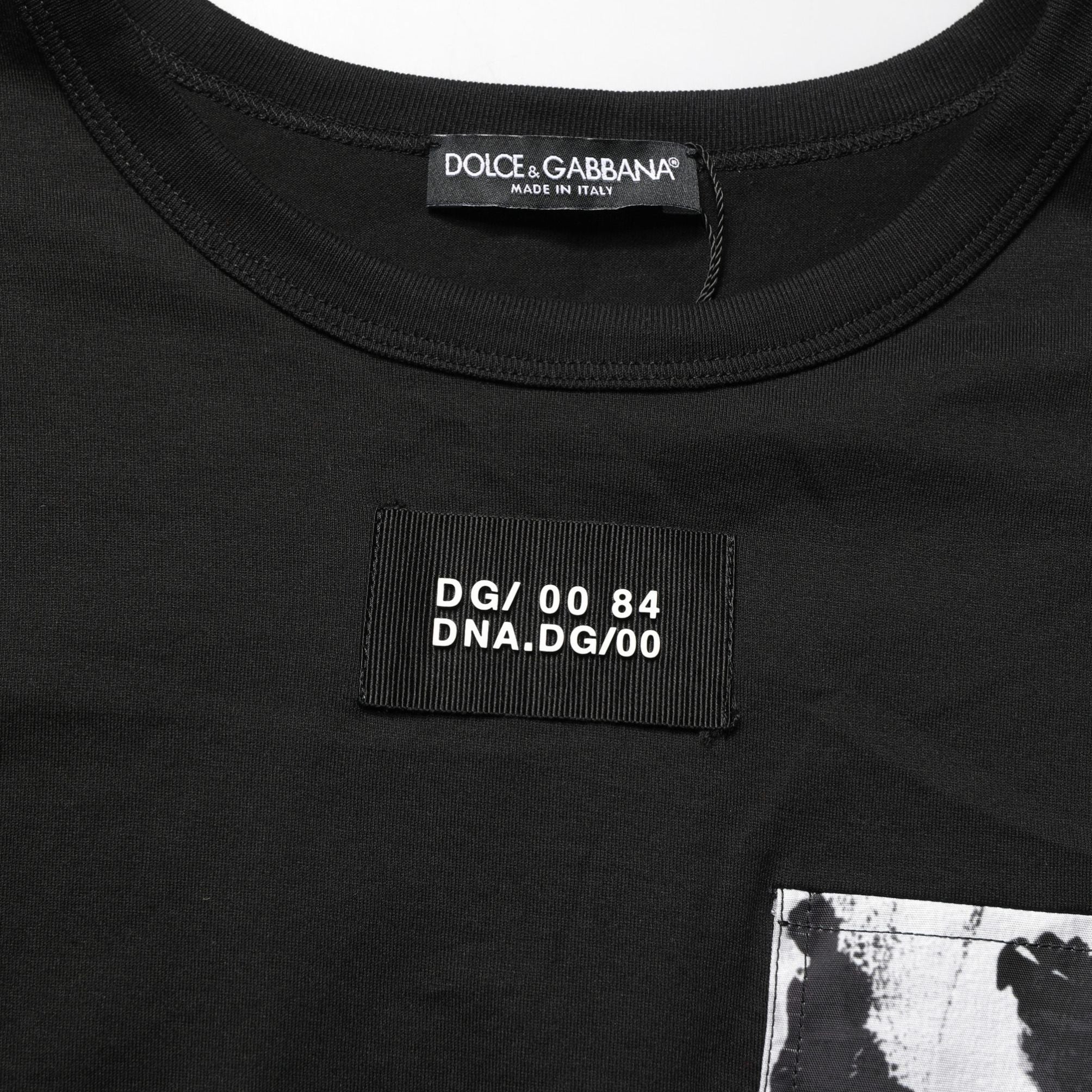Dolce & Gabbana Black Camouflage Pocket Oversized T-shirt