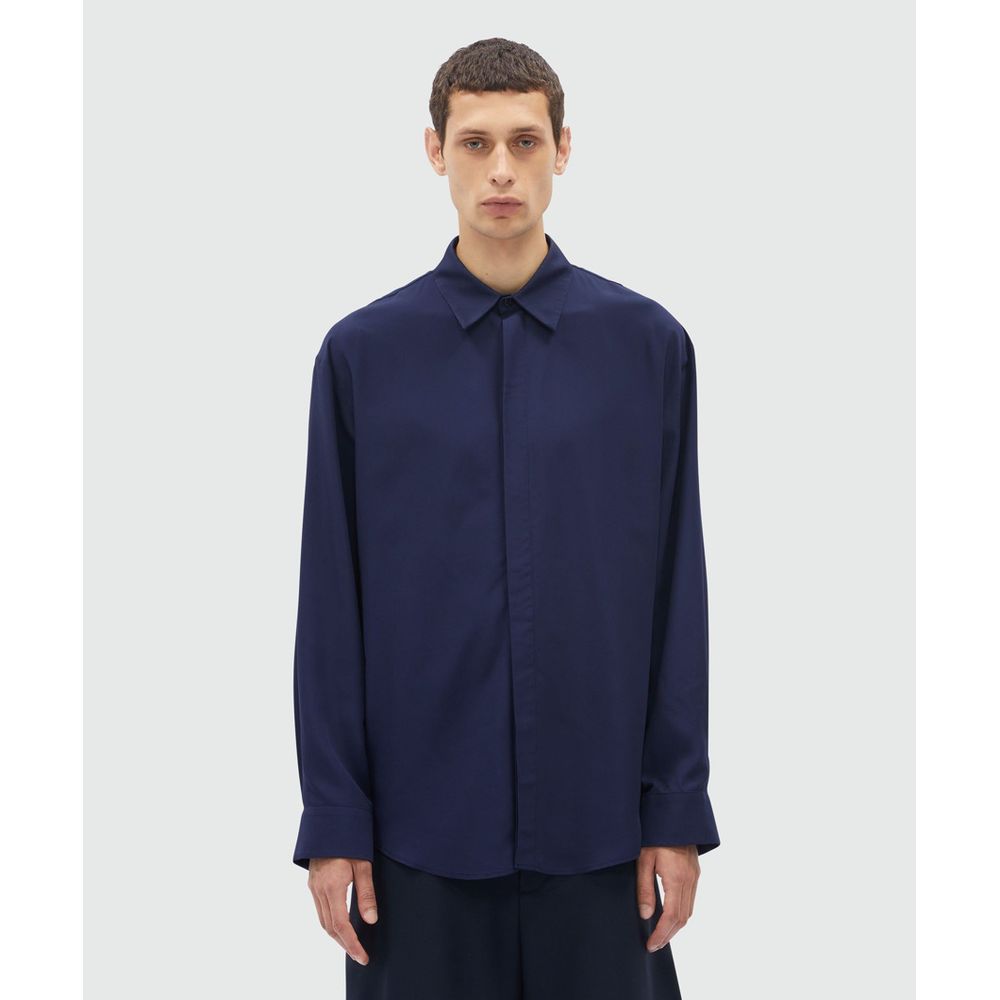 MSGM Blue Viscose Blouse