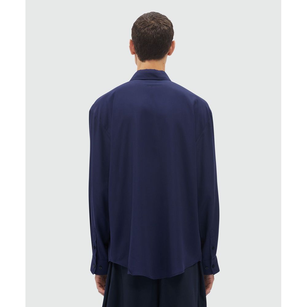 MSGM Blue Viscose Blouse