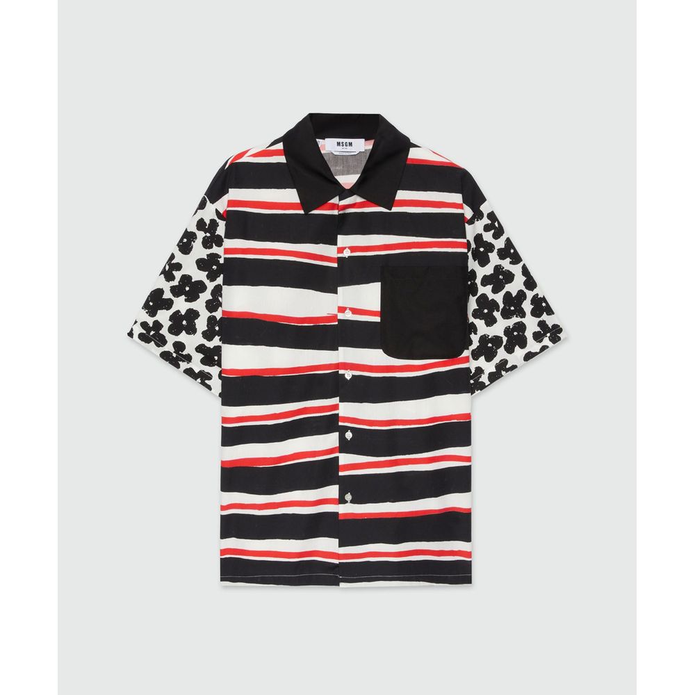 MSGM Black Cotton Blouse